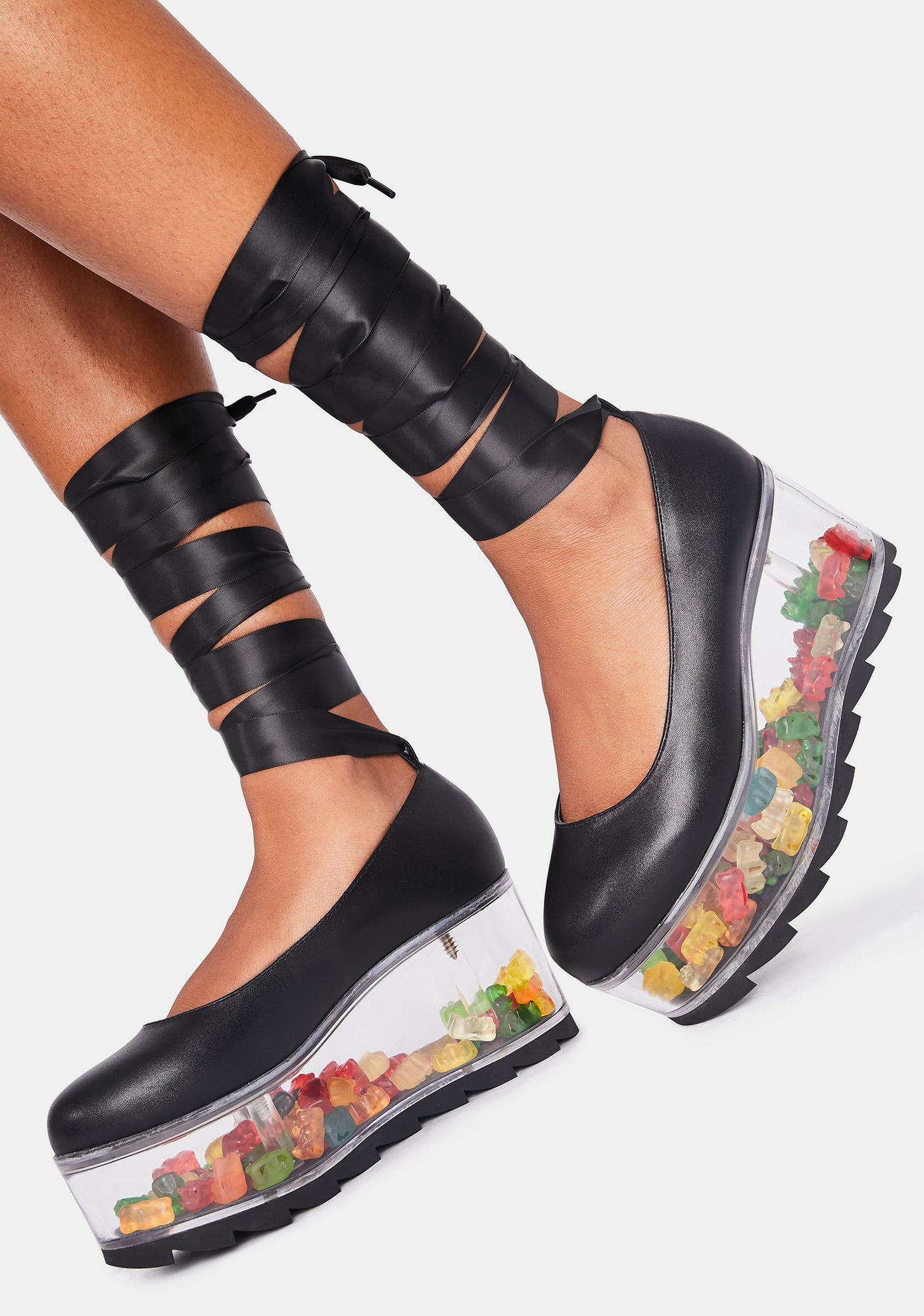 Y.R.U. Qloud Swan Lace Up Platforms – Dolls Kill