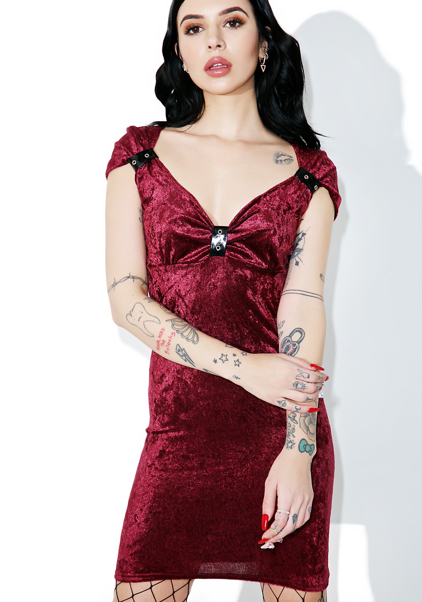 Red Lace Up Back Bodycon Dress – Dolls Kill