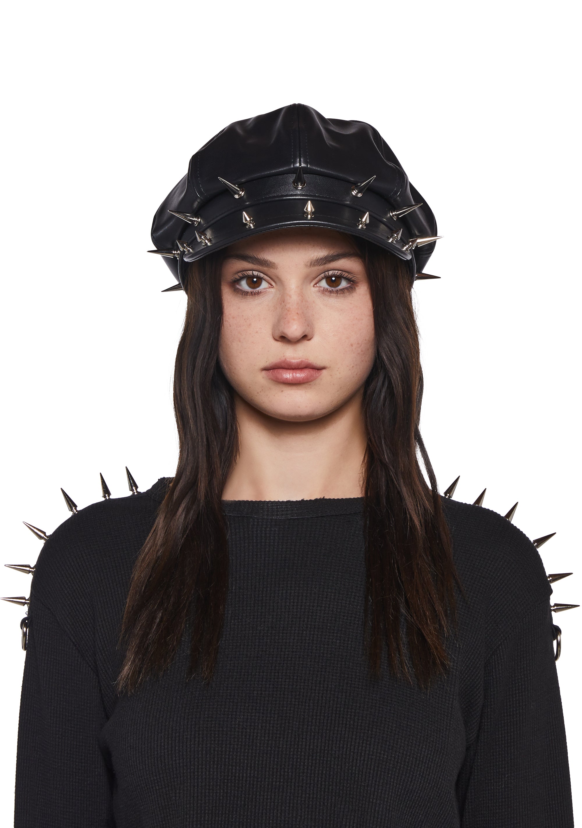 SPIKED BIKER HAT