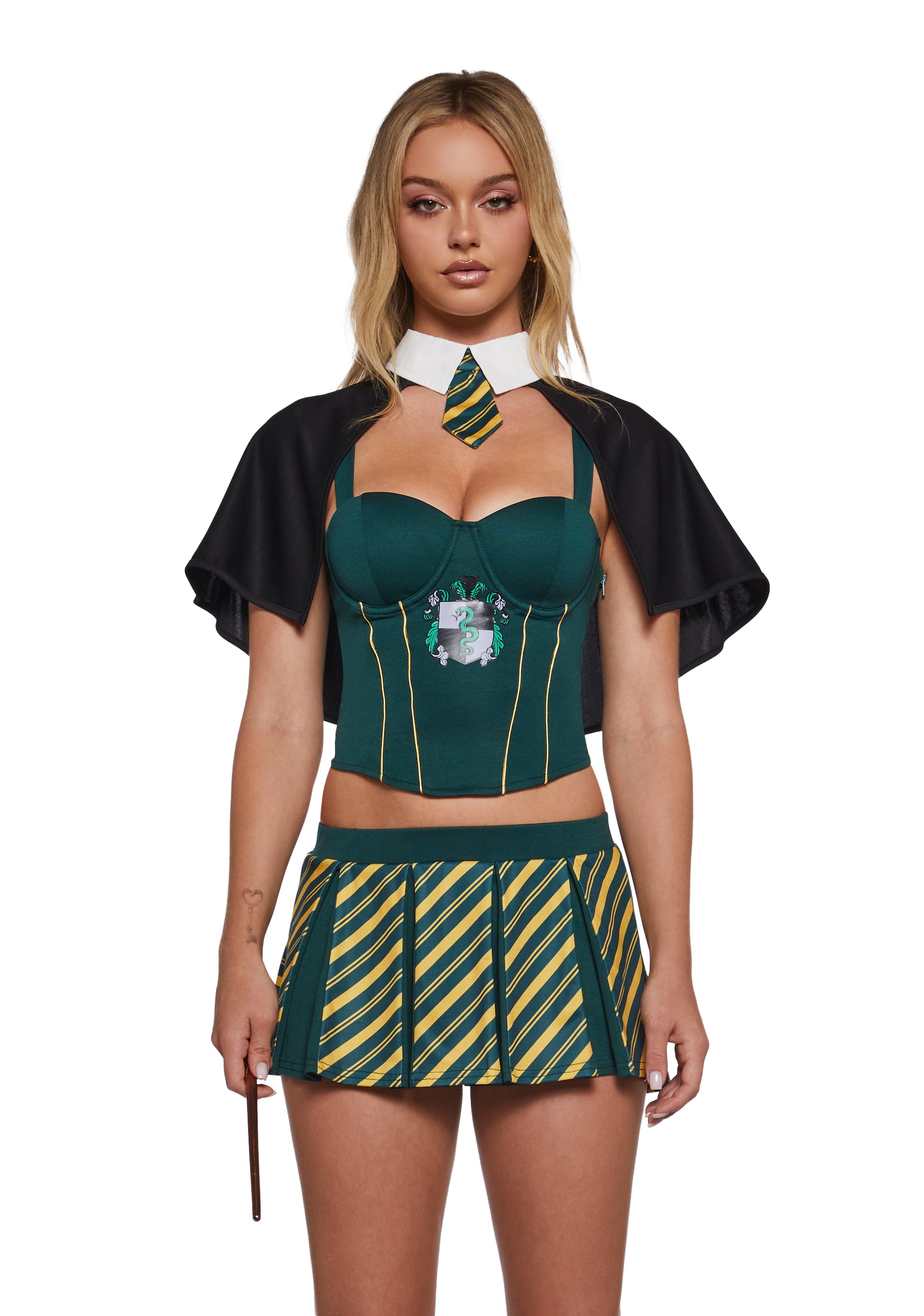 Womens Sexy Halloween Harry Potter Slytherin Wizarding World Hufflepuff Ravenclaw Gryffindor Costume - Green Green / X-LARGE Womens Sexy Halloween Harry Potter Slytherin Wizarding World Hufflepuff Ravenclaw Gryffindor Costume - Green Green / X-LARGE