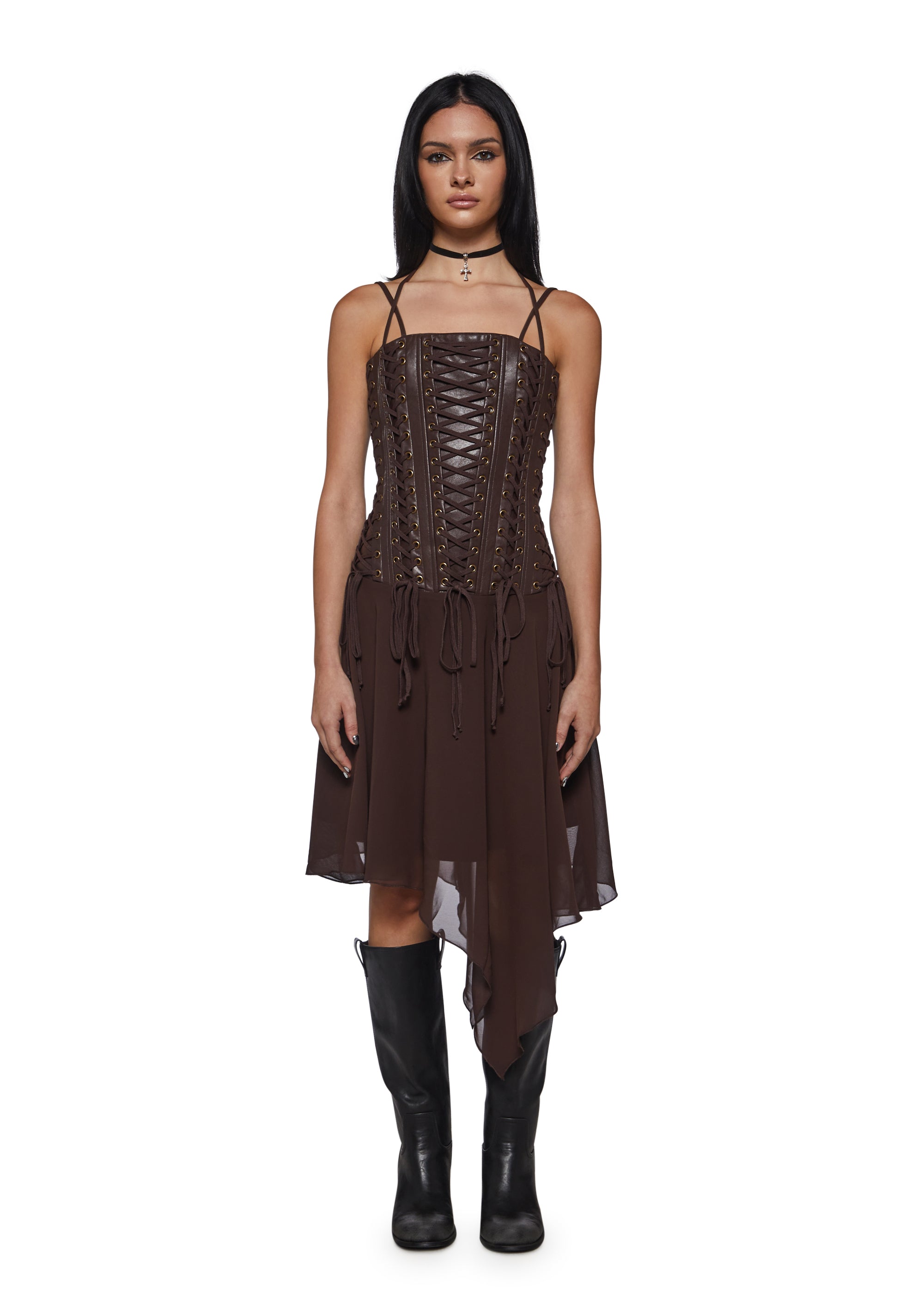 Festival Corset Chocolate Dress Burner Style