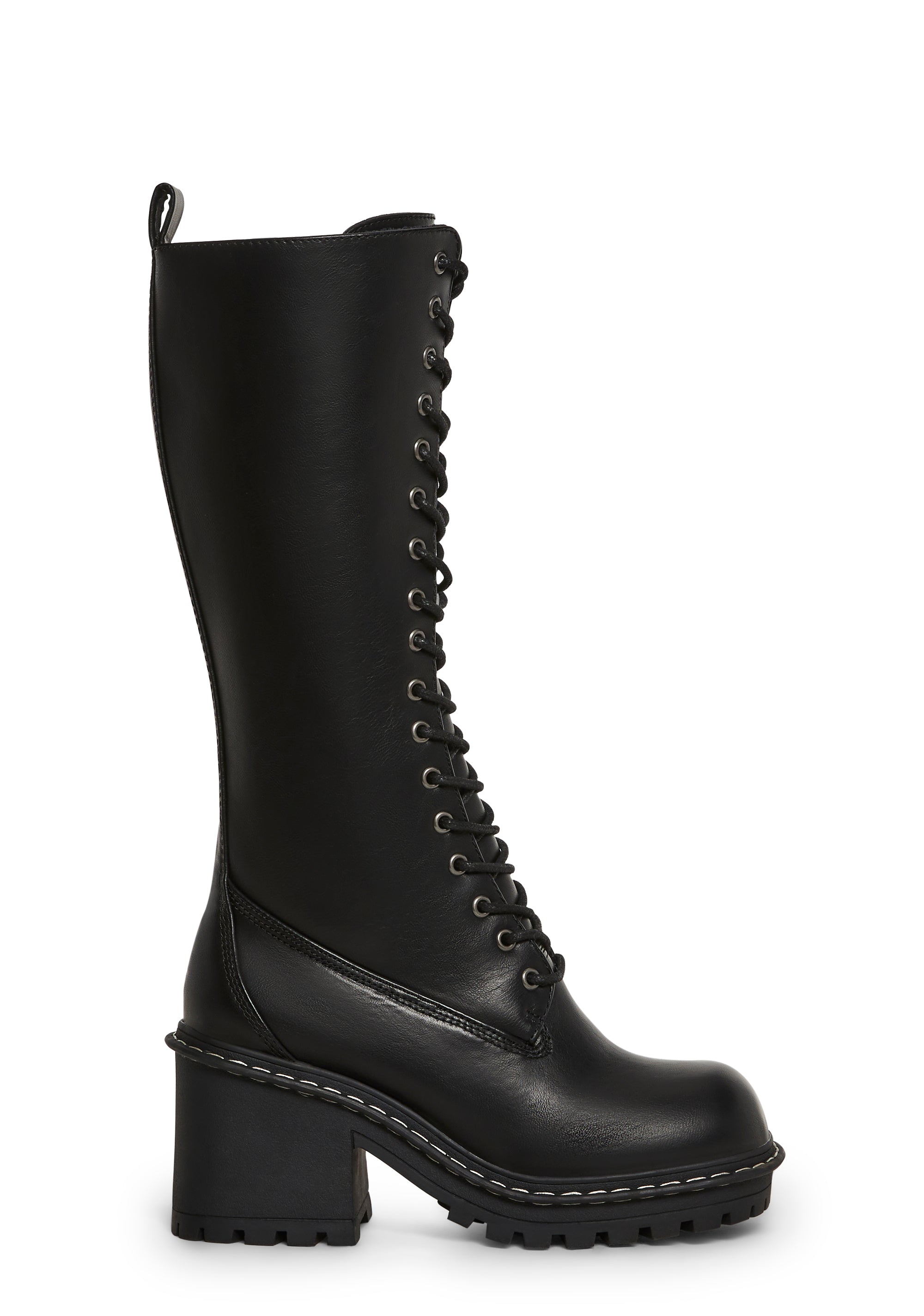 Record Shopping Knee High Boots