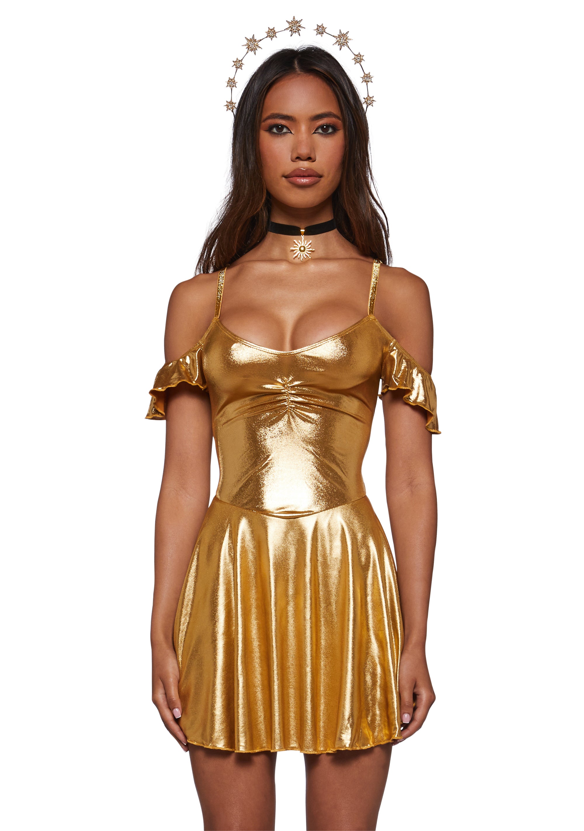 Sexy Gold Sun Goddess Halloween Costume