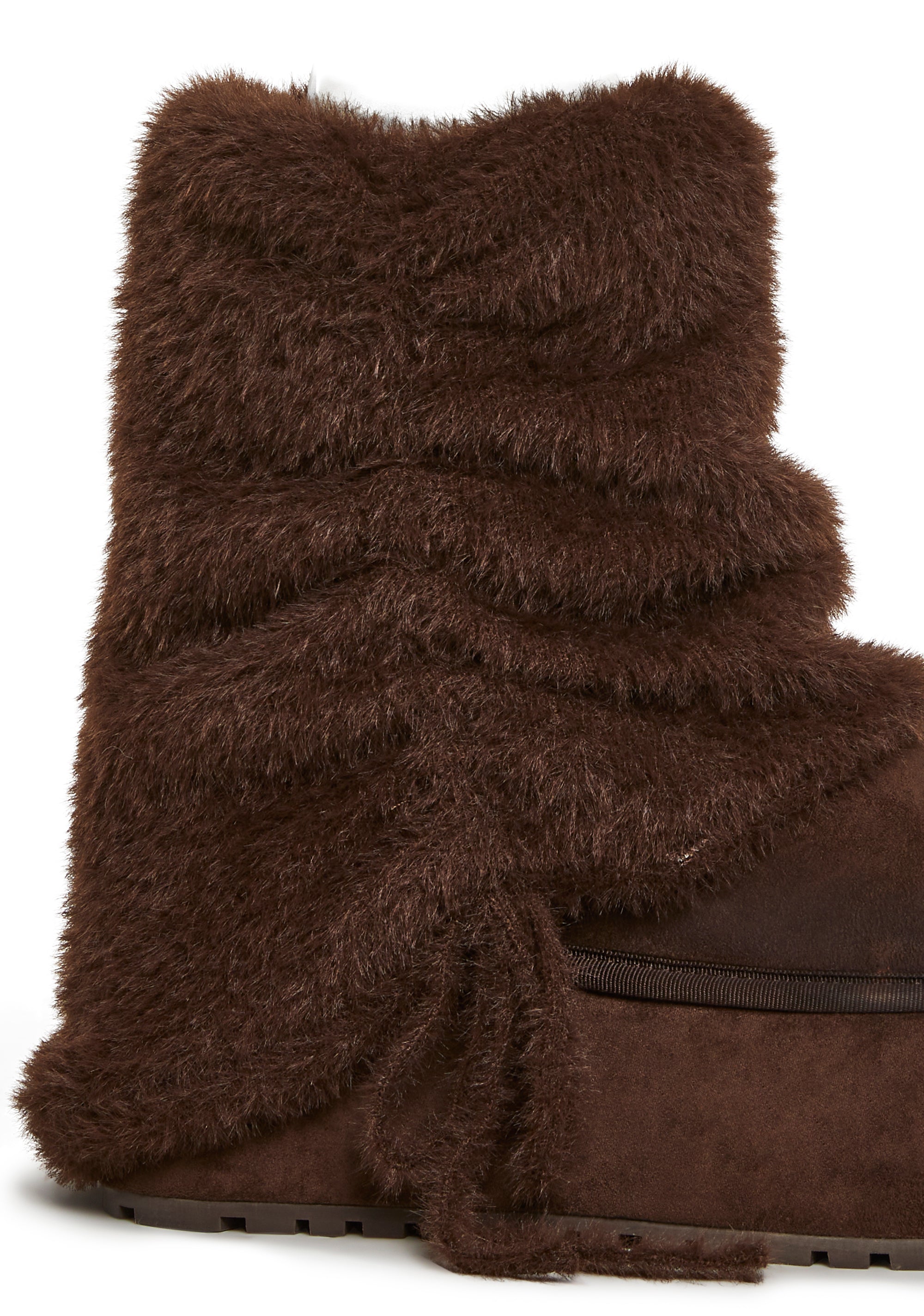 Snuggle Sesh Platform Booties - Brown - alternate