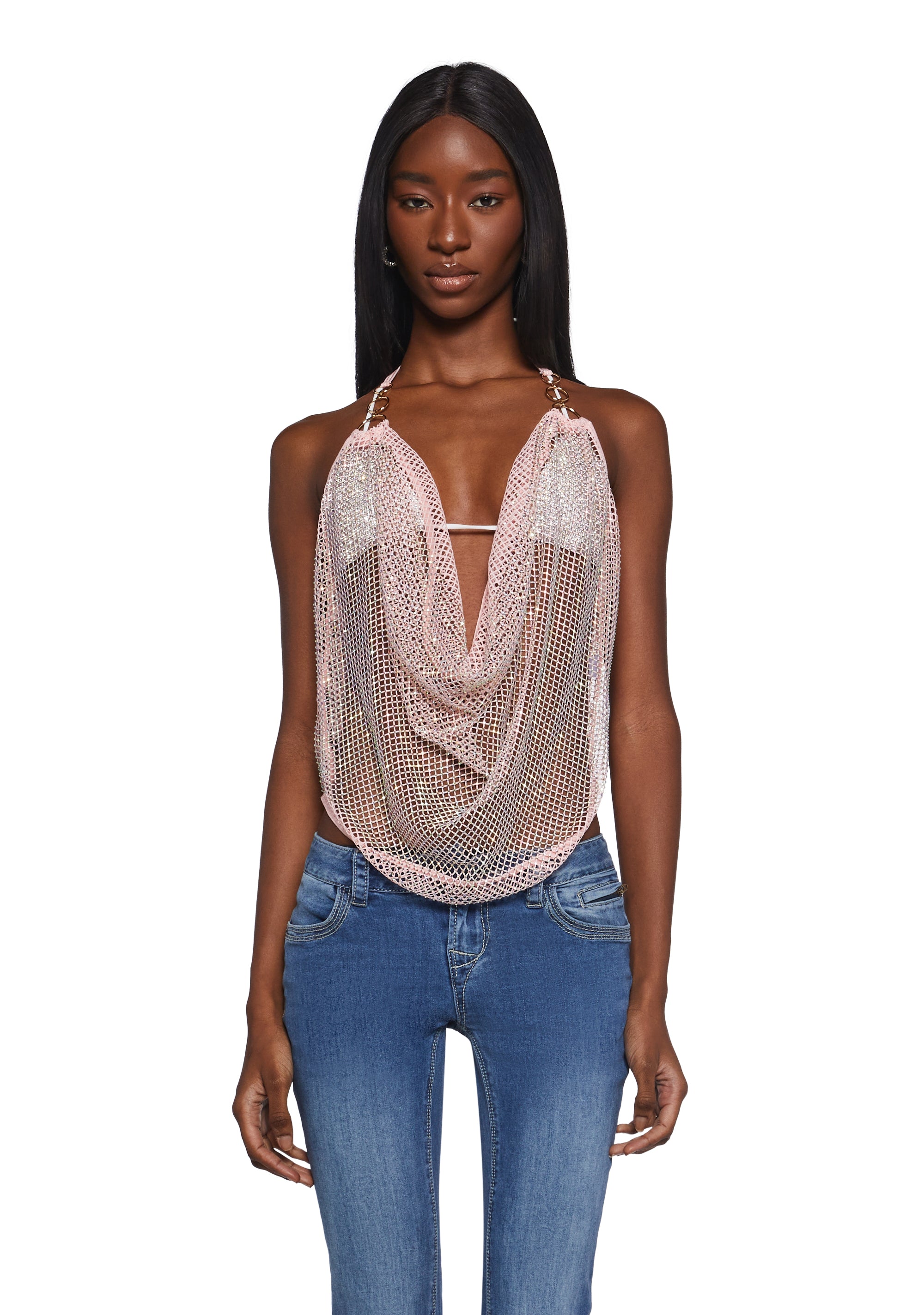 Dance Beats Cowl Top