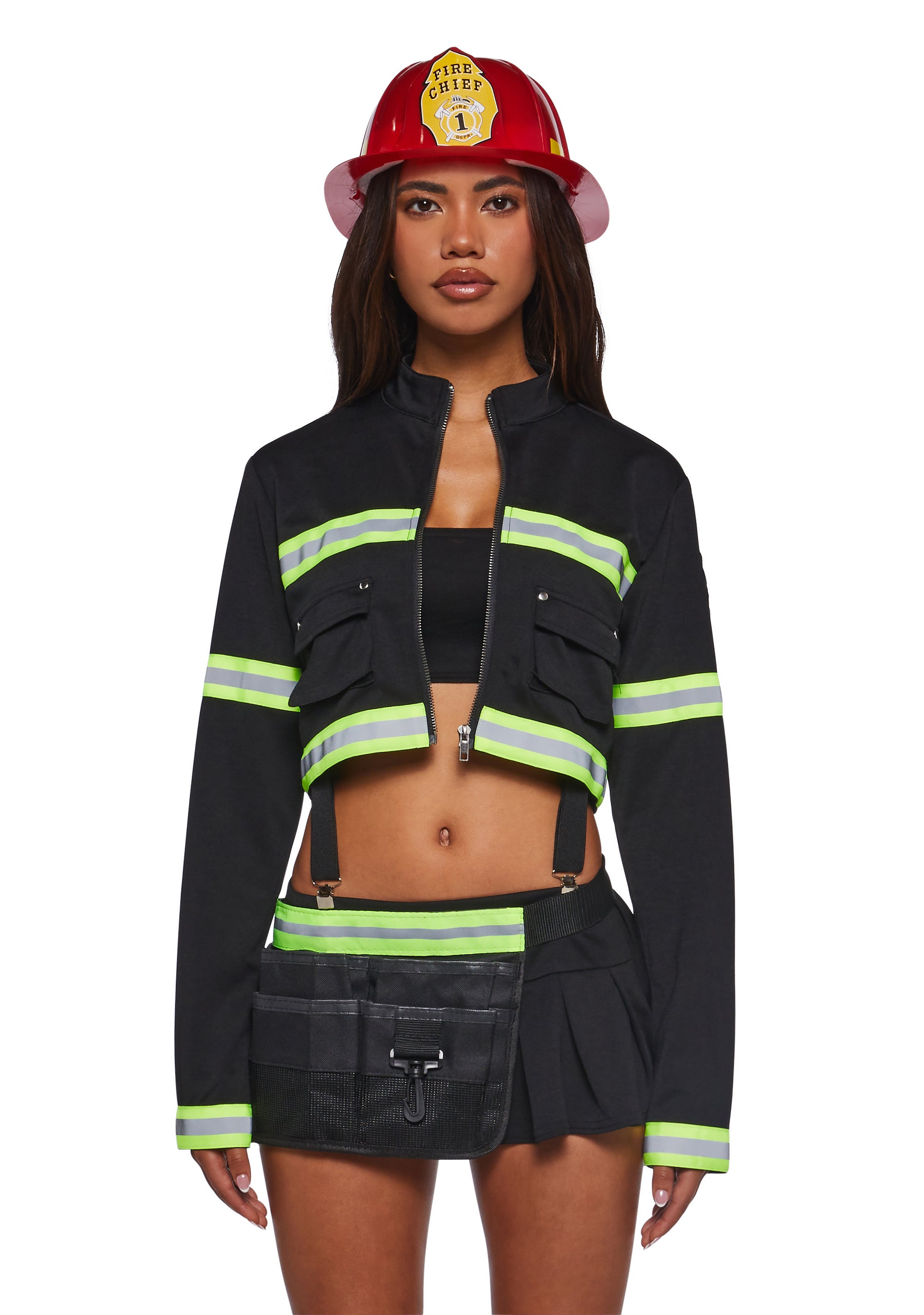 Womens Sexy Halloween Firefighter Costume Trickz N Treatz - Black Dolls Kill Womens Sexy Halloween Firefighter Costume Trickz N Treatz - Black Dolls Kill