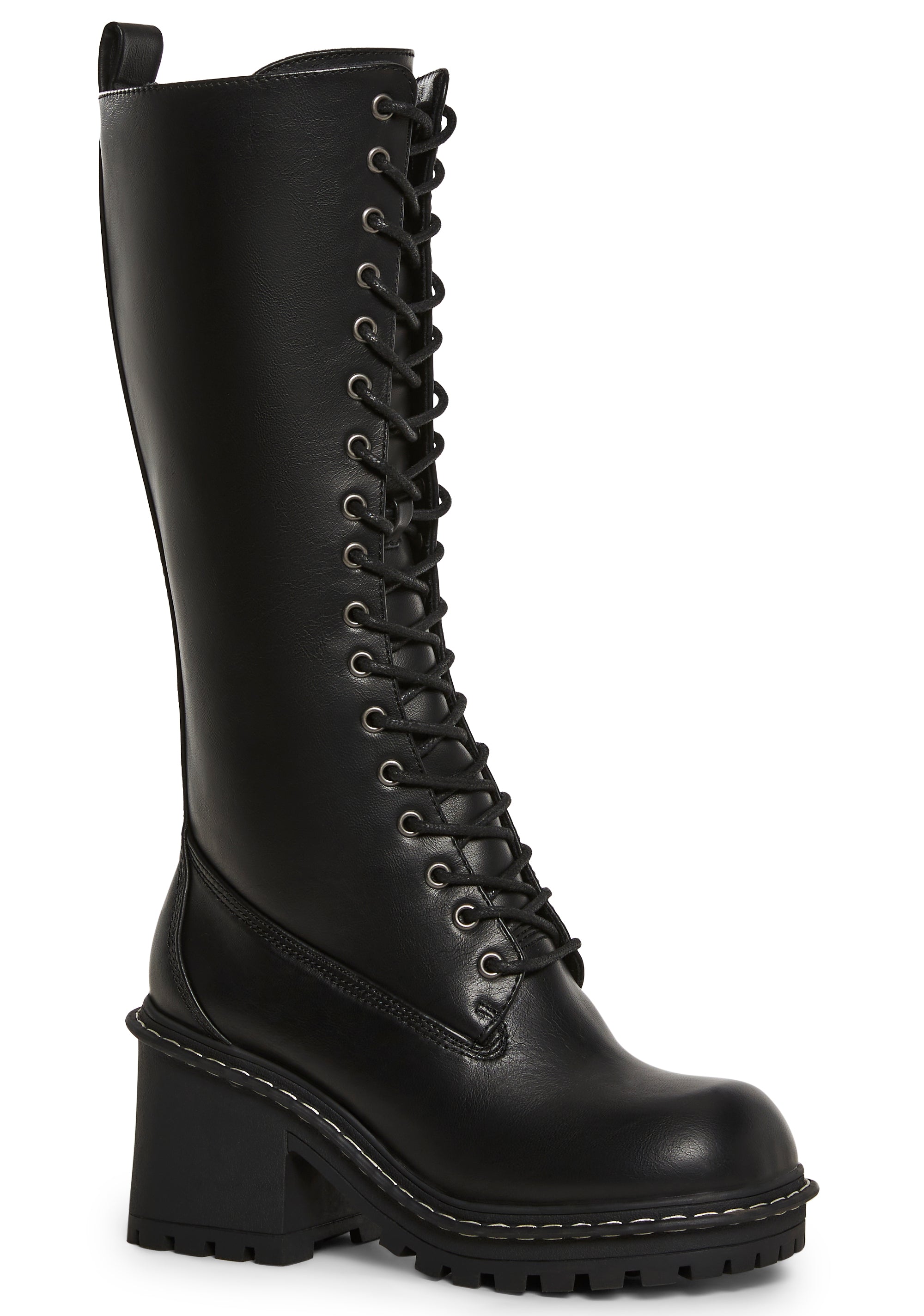 Record Shopping Knee High Boots - alternate