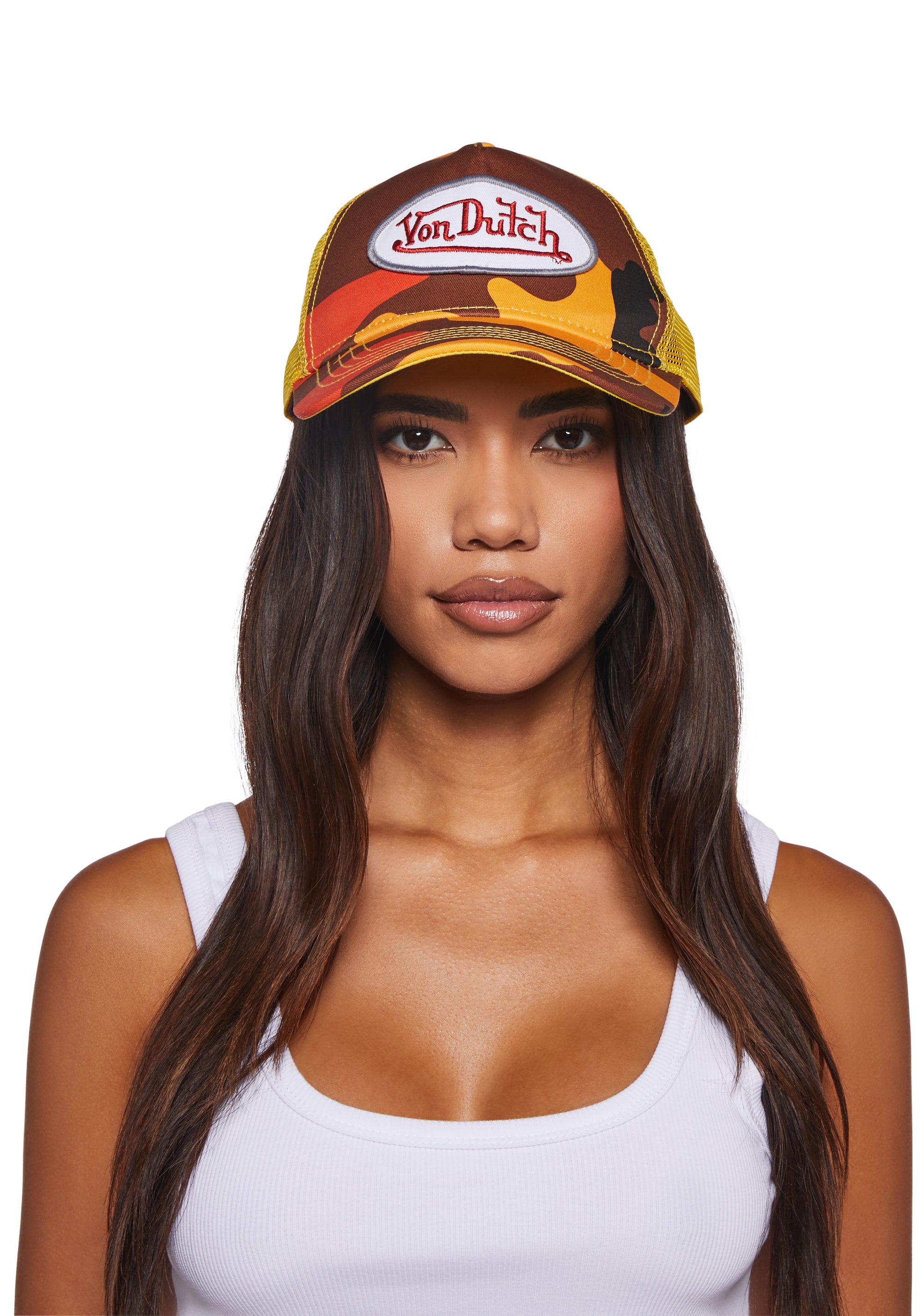 Dolls Kill Vintage Style Trucker Hat Denim Mesh Trucker Hat Current Mood - Black – Dolls Kill main image 2