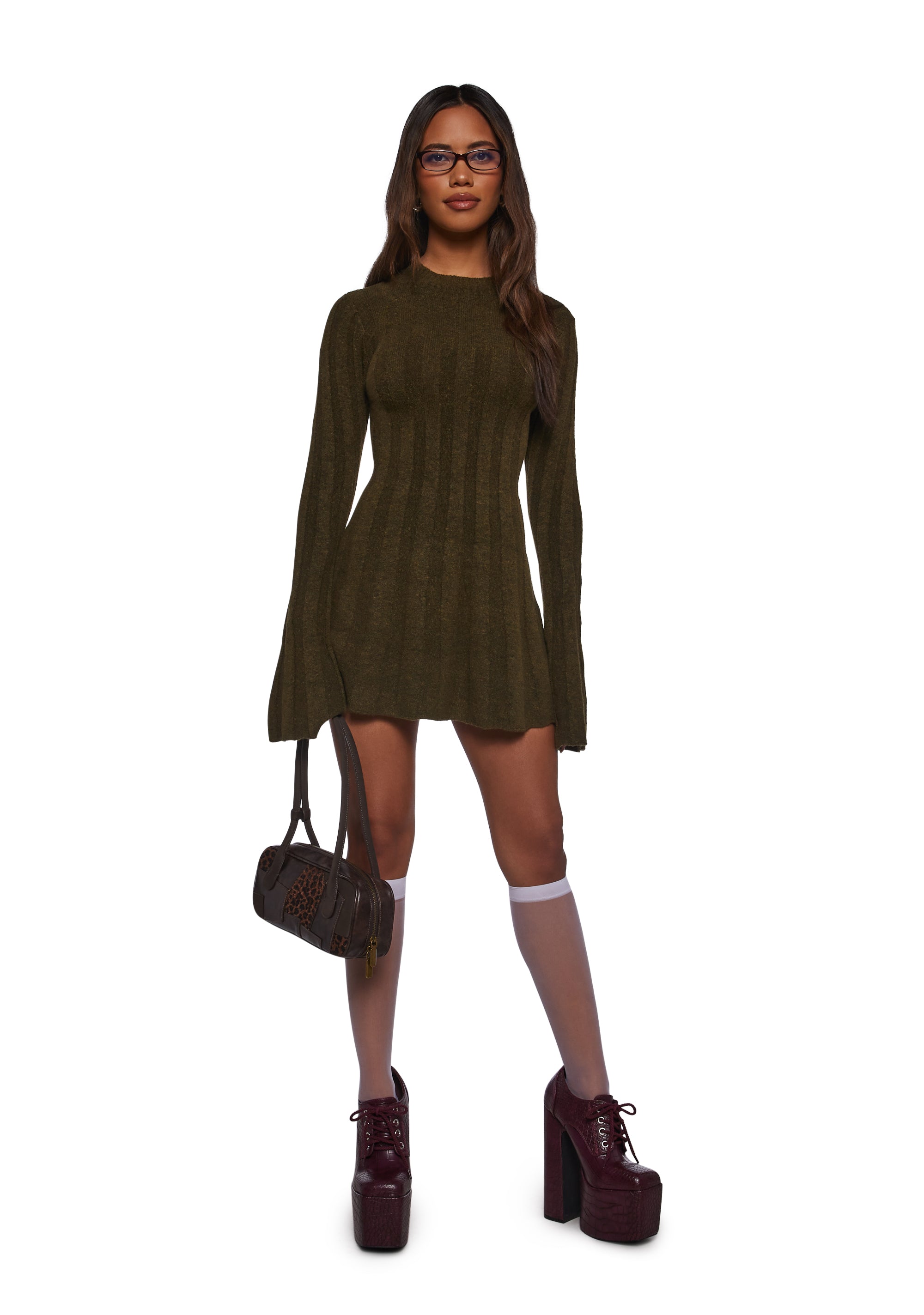 Cafe Reverie Mini Dress - Green - alternate