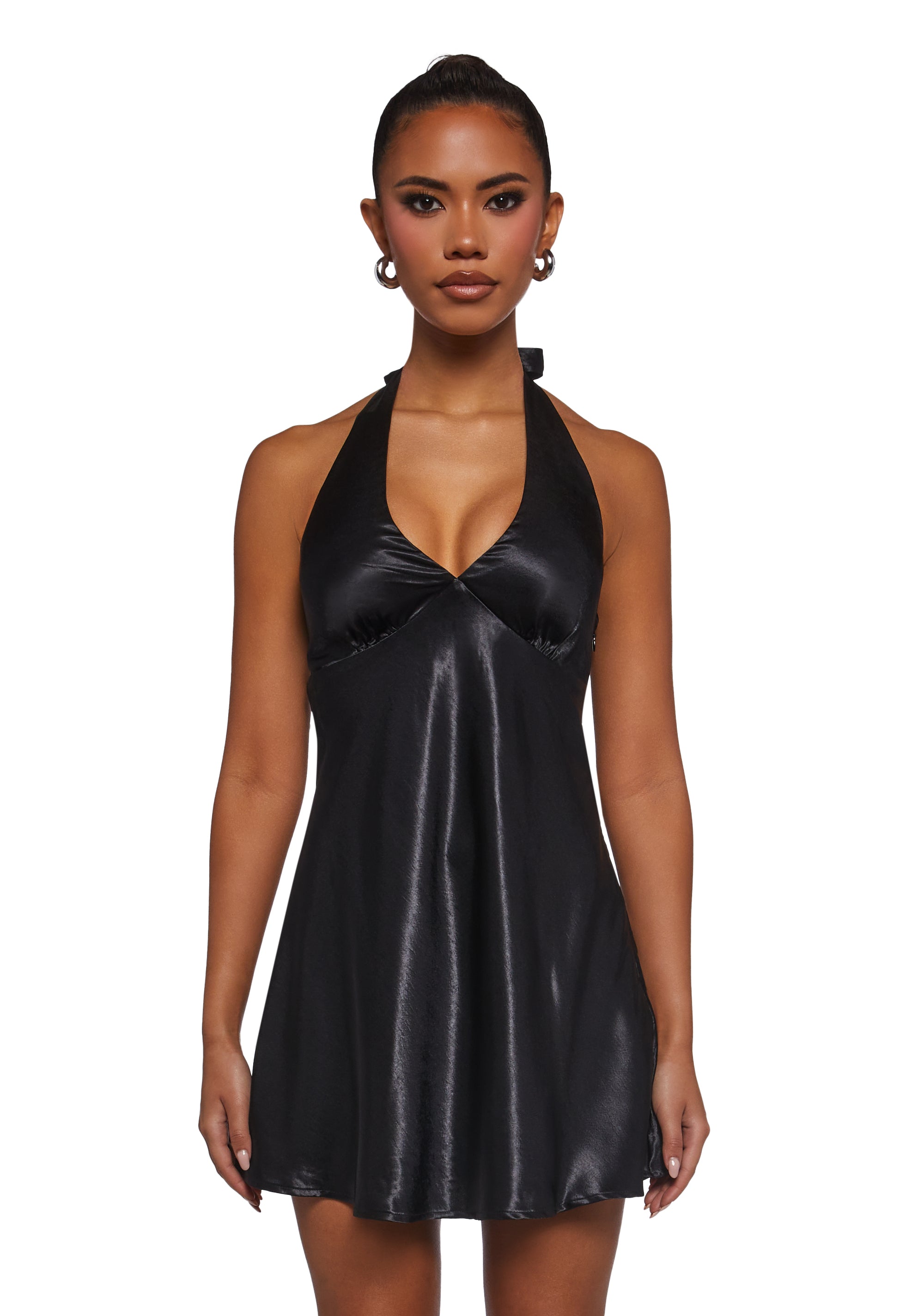 House Party Halter Dress - Black Black / LARGE House Party Halter Dress - Black Black / LARGE