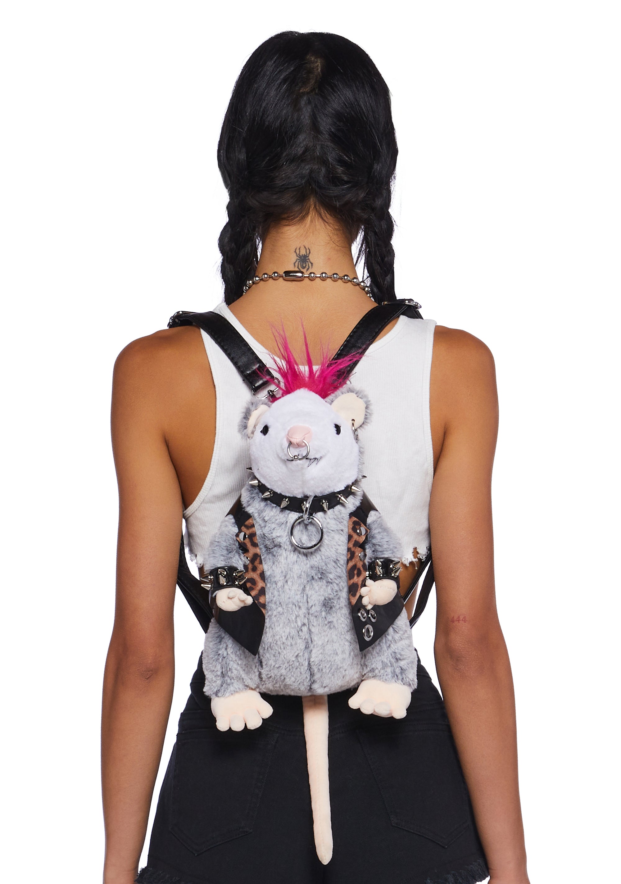Current Mood Plush Punk Rock Possum Backpack - Multi – Dolls Kill