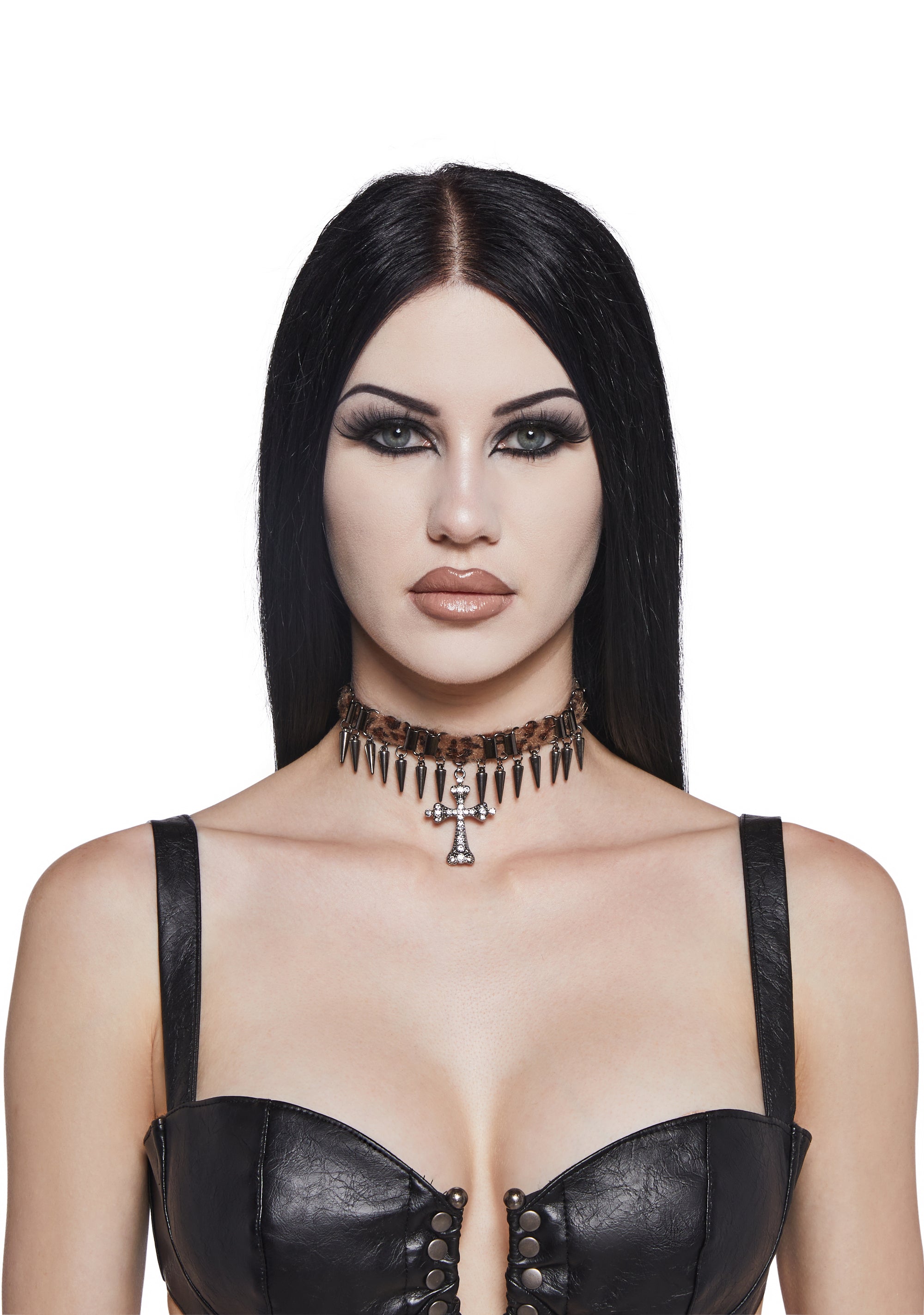 Leopard Cross Necklace - alternate