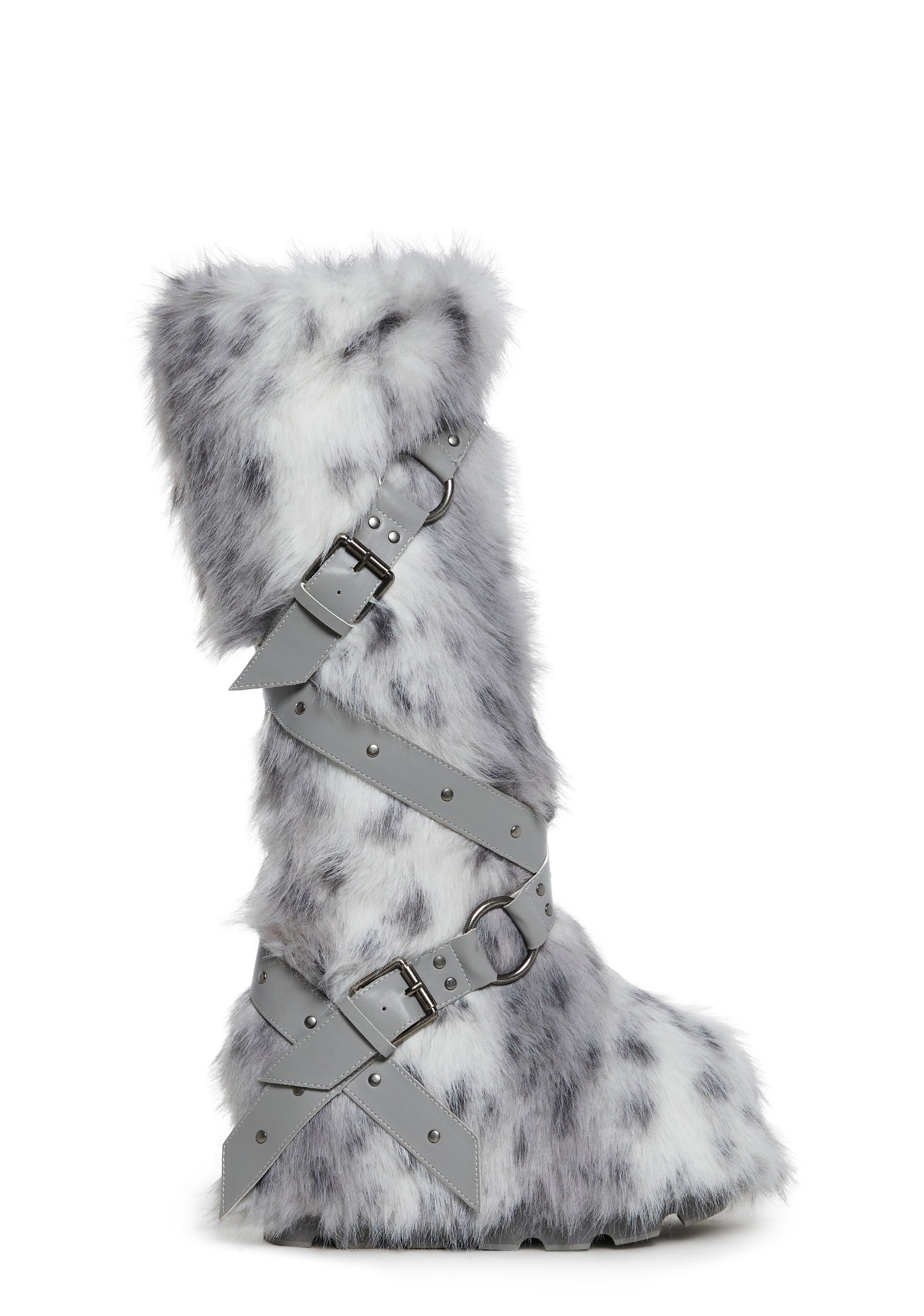 Wild Instincts Faux Fur Boots - White