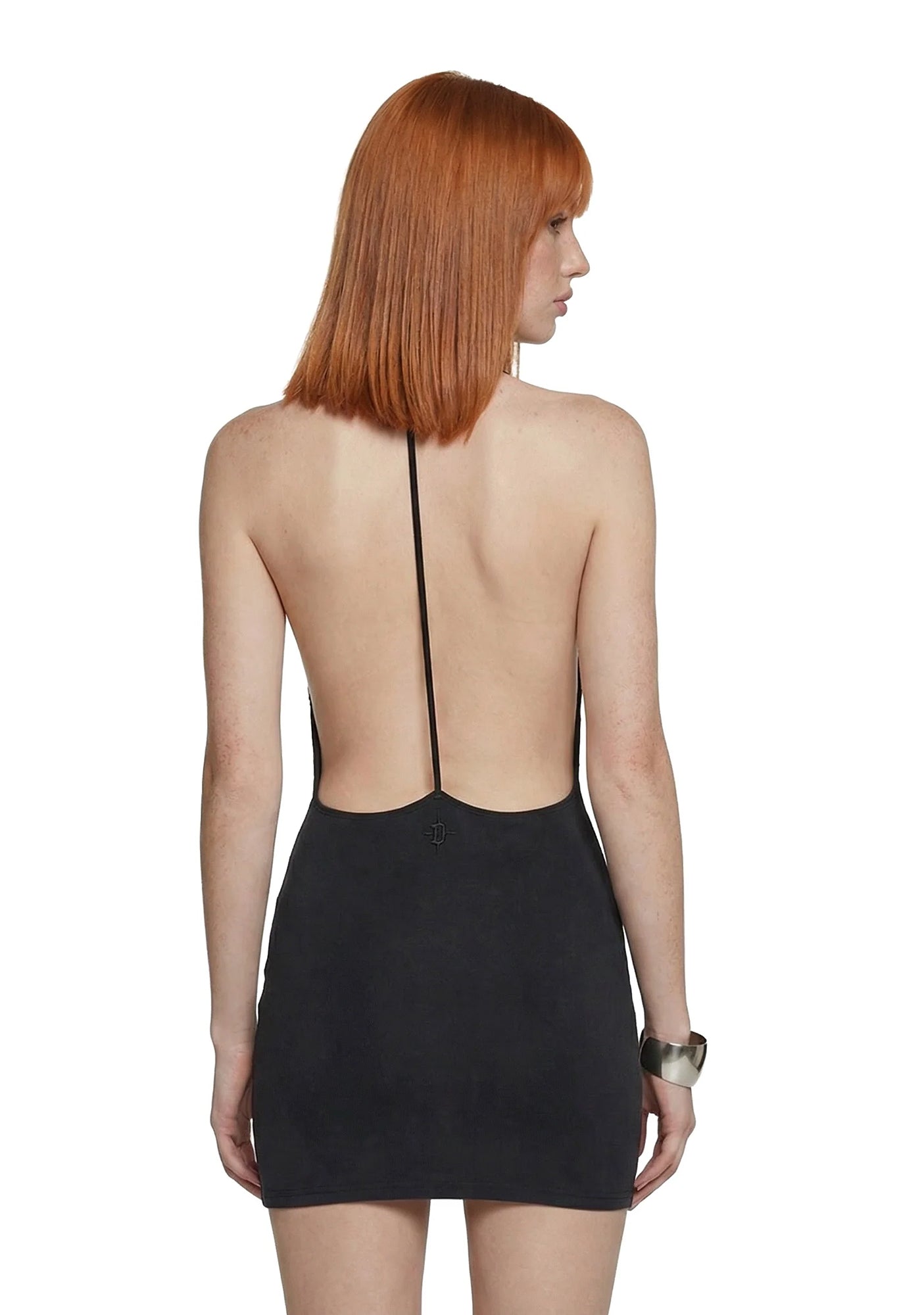 Womens Cowl Crepe Knit Mini Dress Darker Wavs - Black  Dolls Kill
