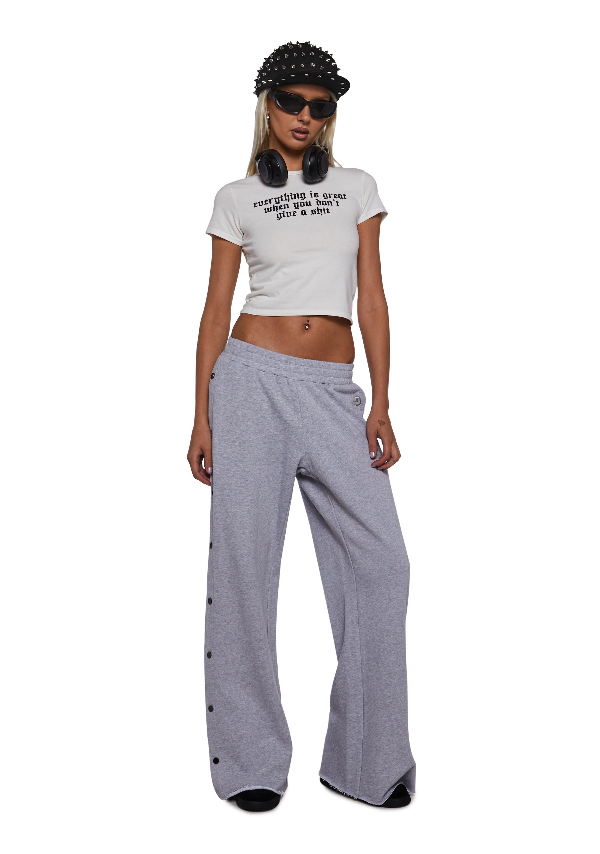Ego Washed Boyfriend Sweatpants - Gray - alternate