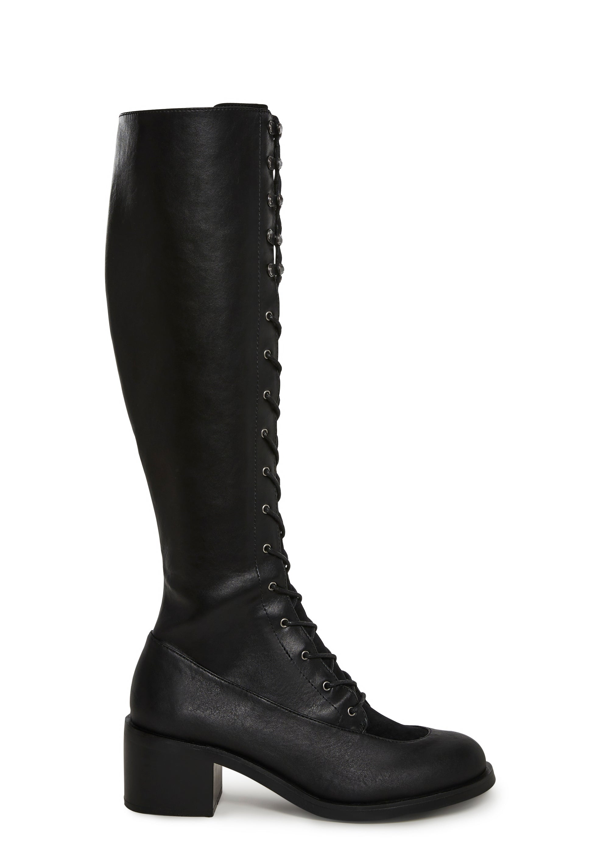トップス GOT GOT TOWN BOOT COUTURE Lace Up Victorian Vegan Leather Boots - Black – Dolls Kill