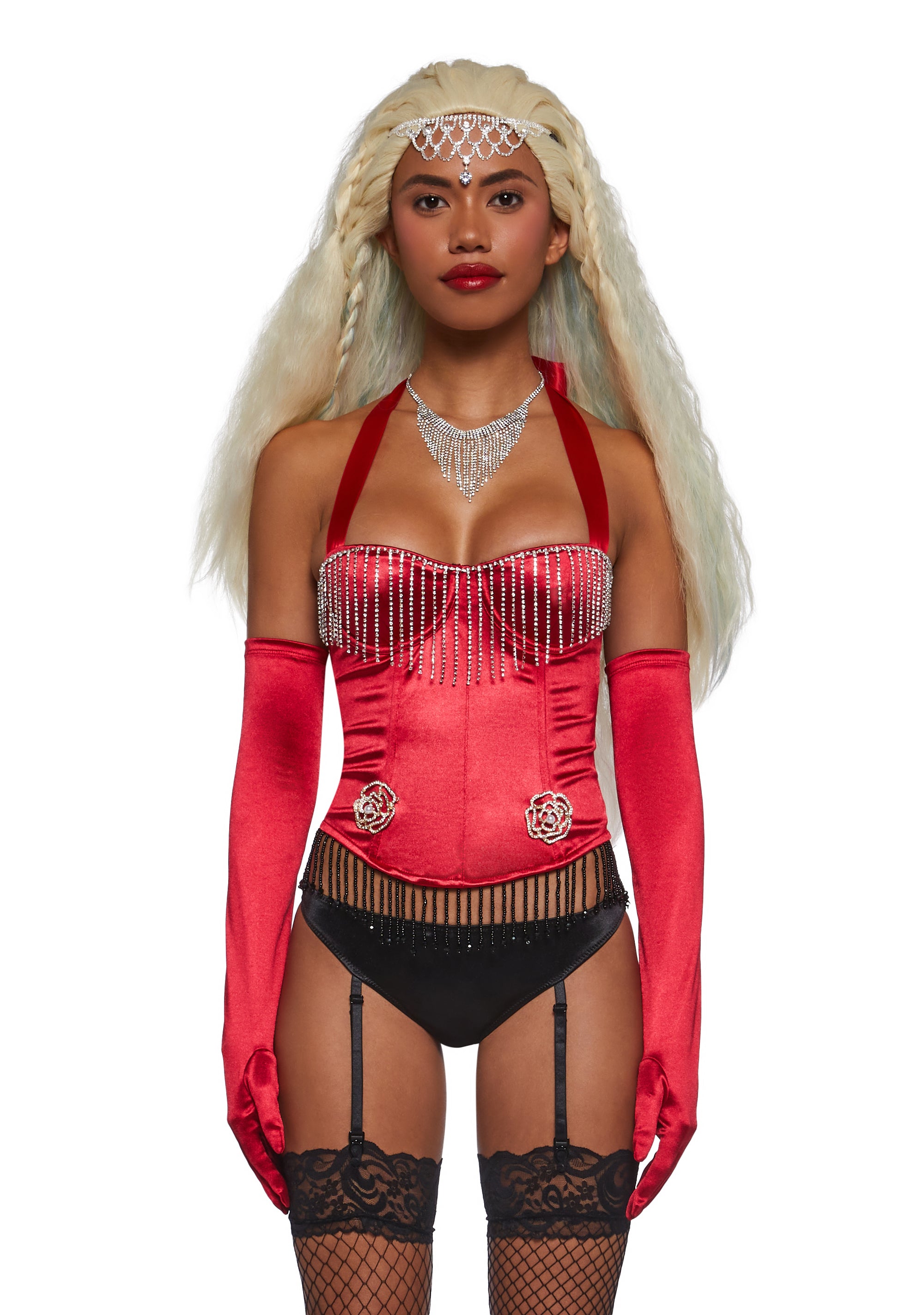 Womense Sexy Halloween Moulin Rouge Xtina Aguilera Lady Marmalade Costume Trickz N Treatz - RED RED / XX-LARGE Womense Sexy Halloween Moulin Rouge Xtina Aguilera Lady Marmalade Costume Trickz N Treatz - RED RED / XX-LARGE