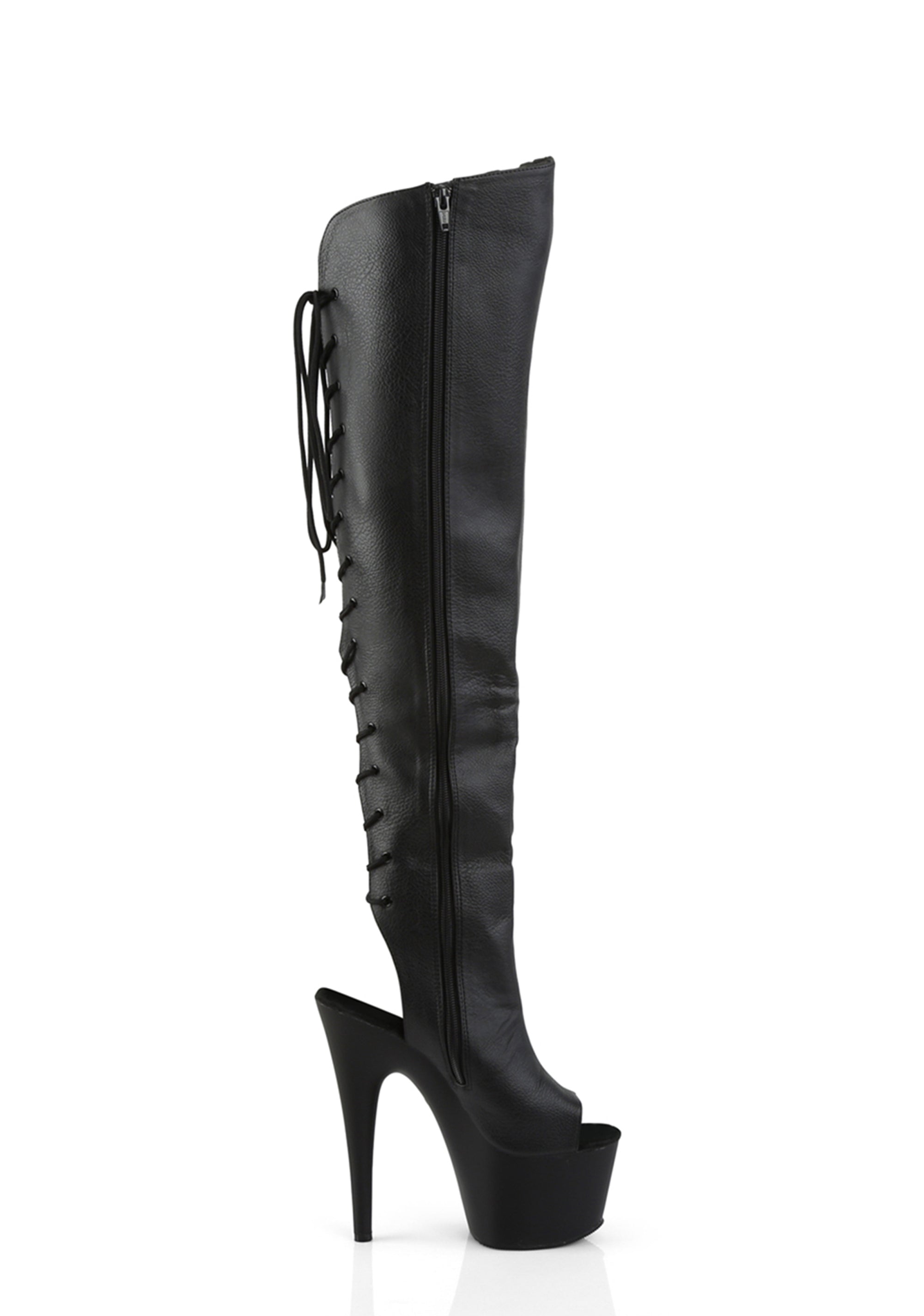 Adore-3019 Platform Over-The-Knee Boots-Black PU – Dolls Kill