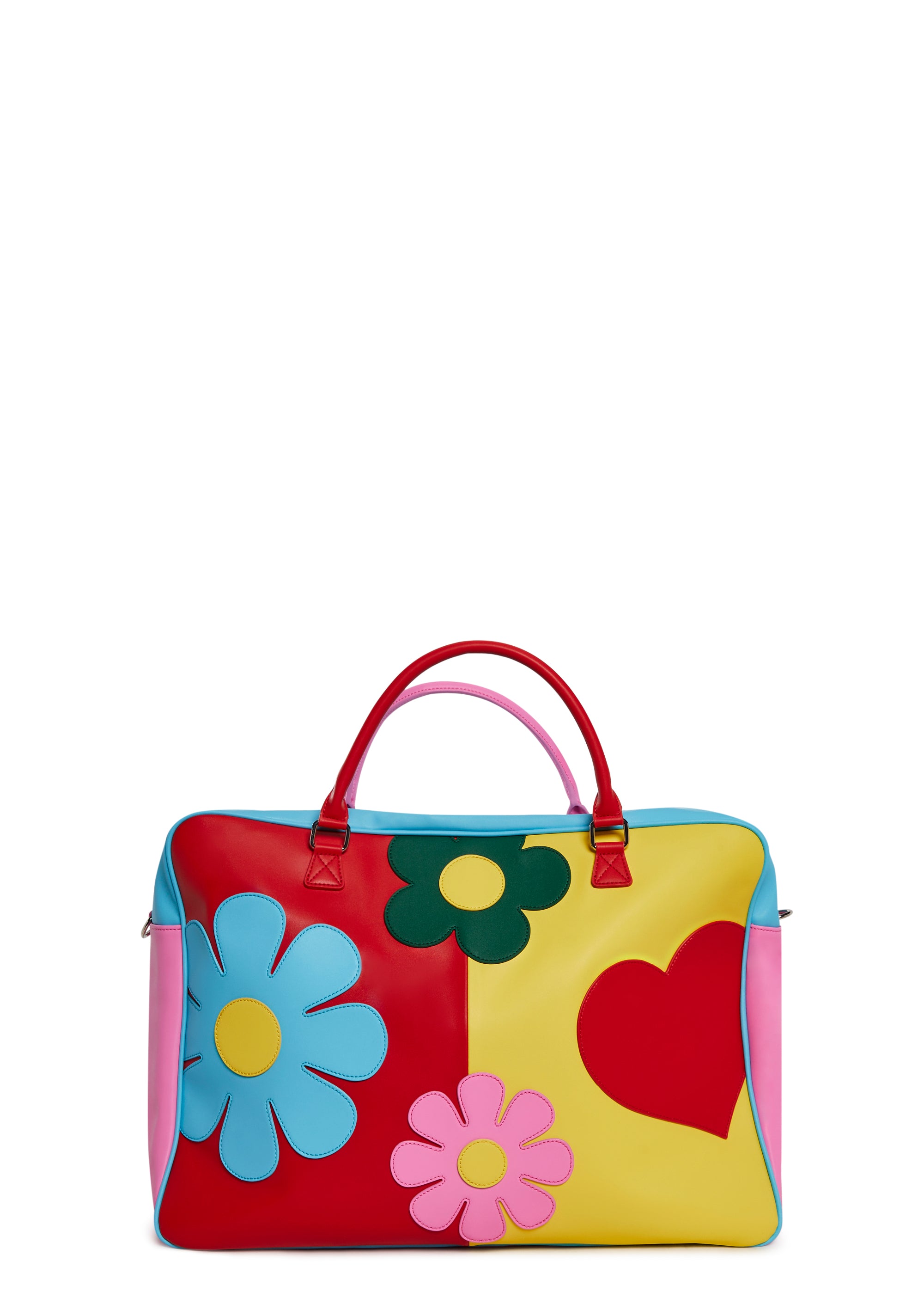 バッグ MOLLY HEARTS PARTY LARGE SATCHEL Delias Groovy Colorblock Heart Peace Weekender Bag – Dolls Kill