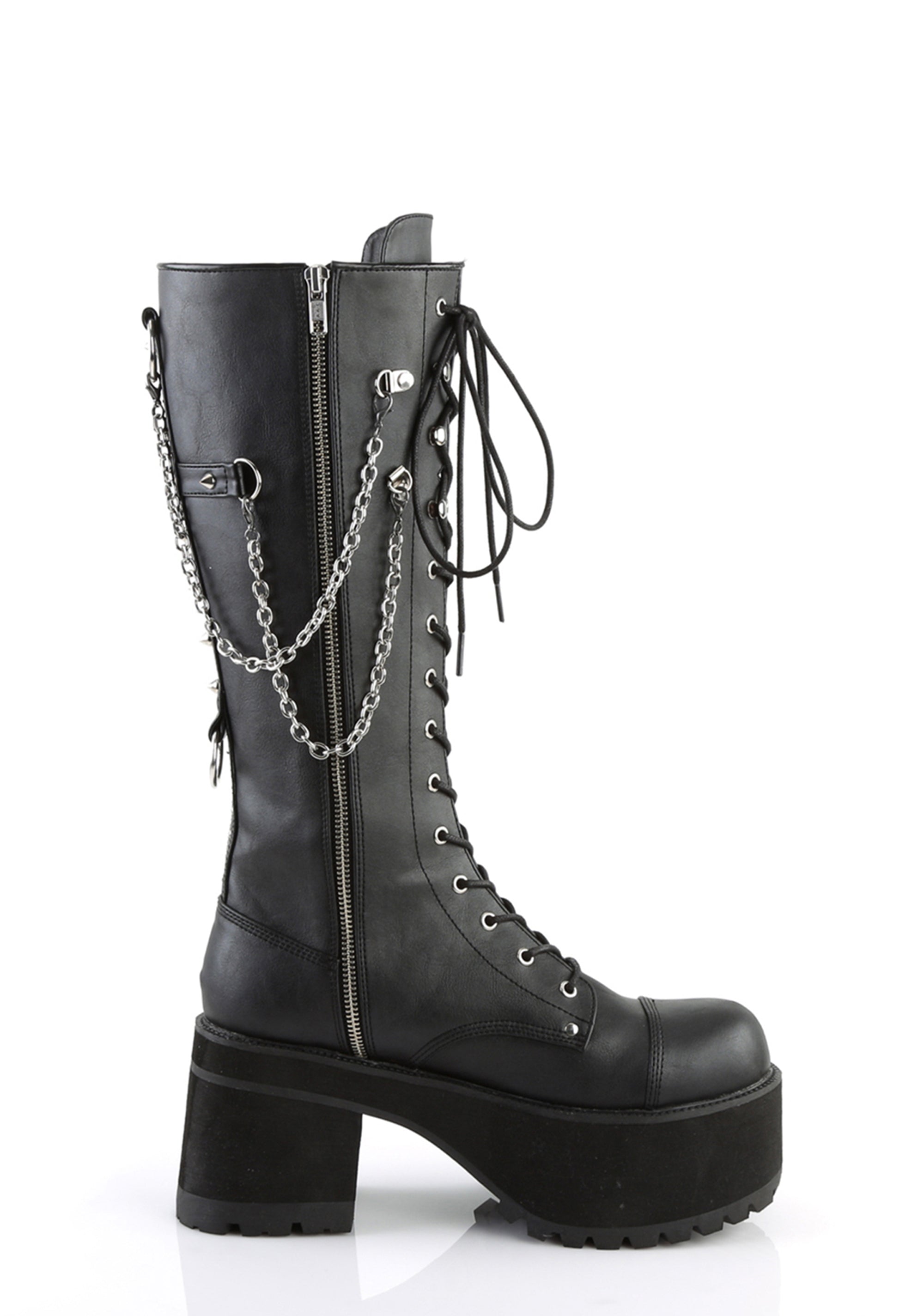 Demonia Chain Knee High Platform Boots – Dolls Kill