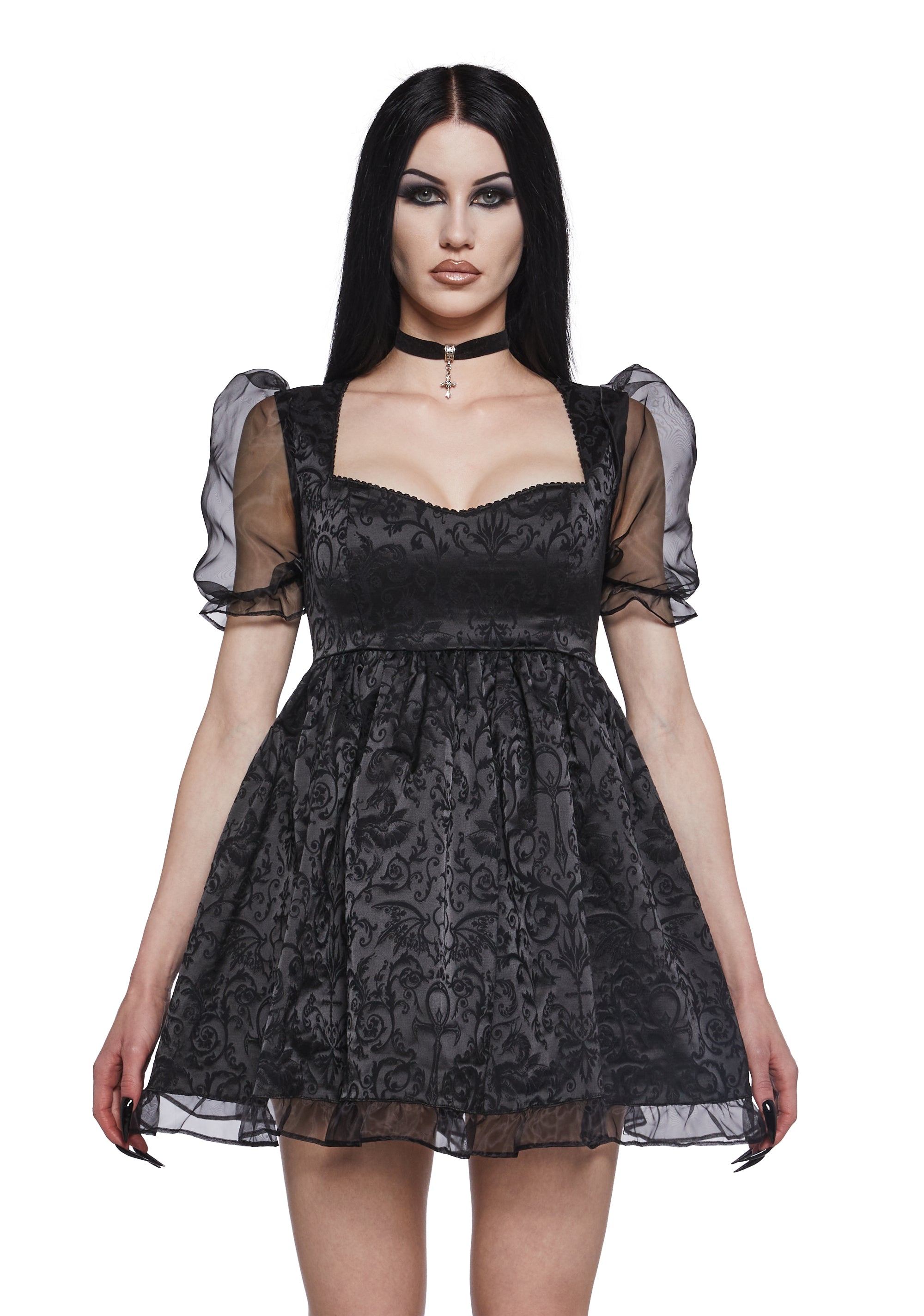 Dark Bidding Babydoll Dress Black / X-SMALL Dark Bidding Babydoll Dress Black / X-SMALL