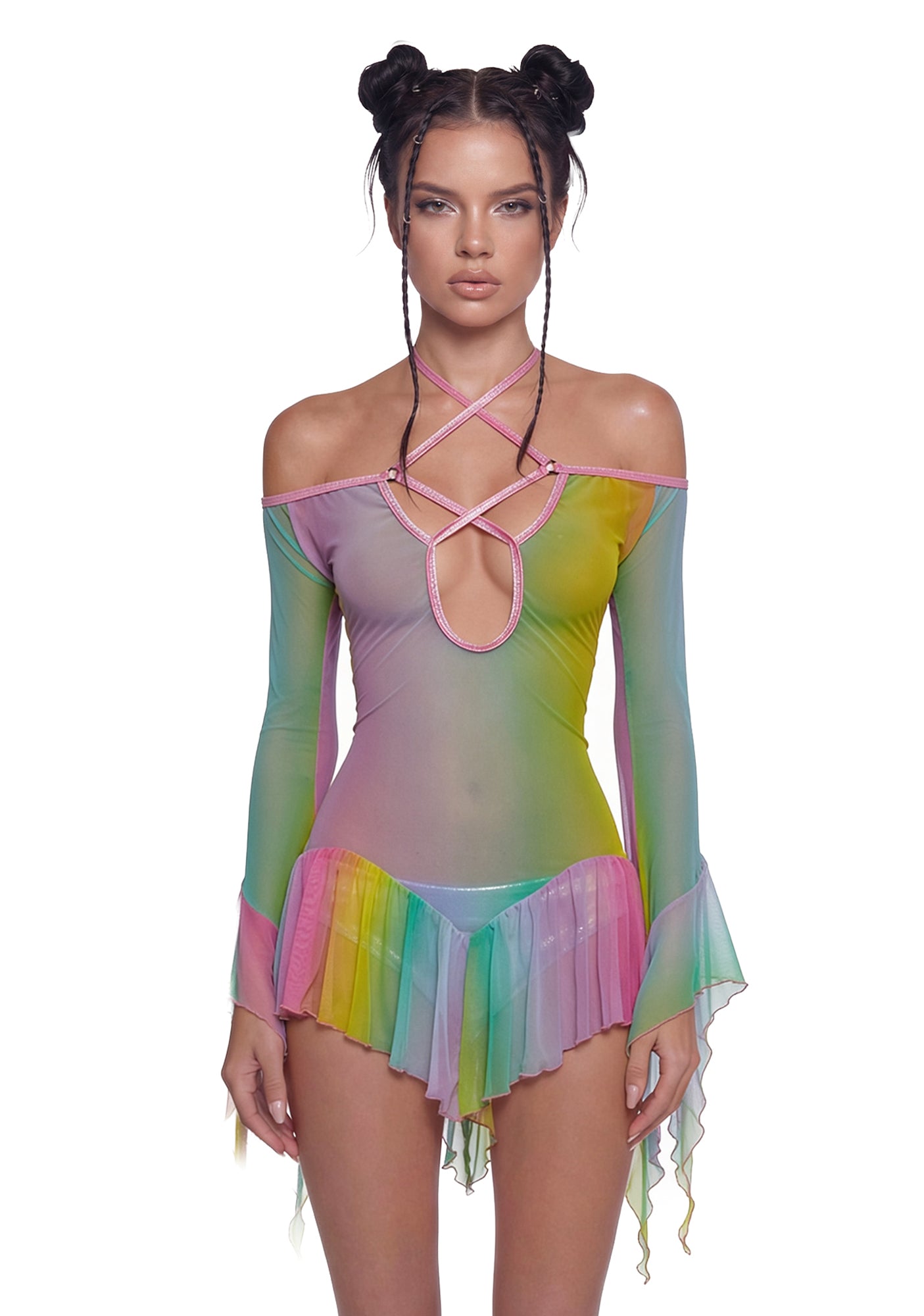 flowy colorful dress Flowy Mini Dress