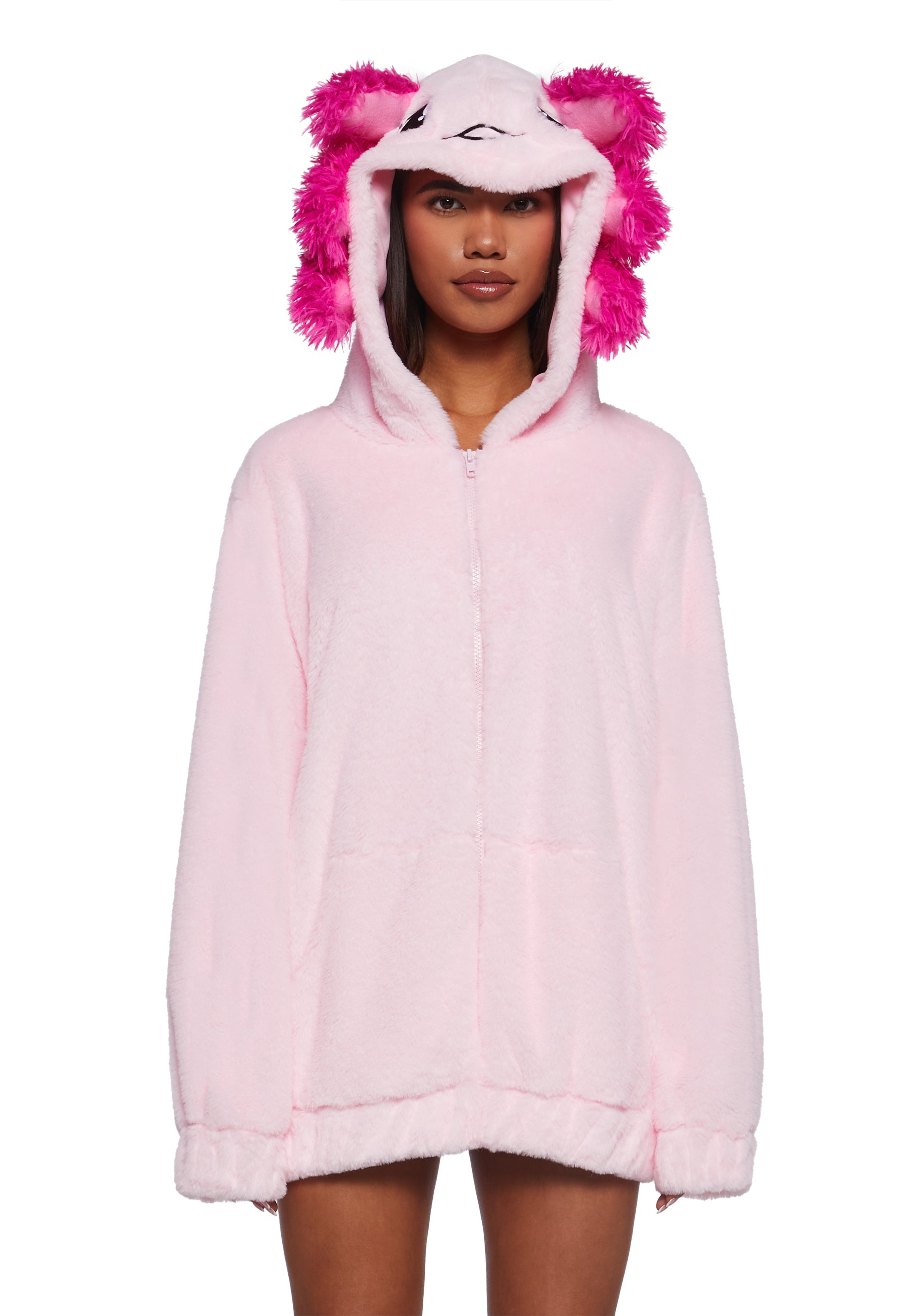 Axolotl Faux Fur Hoodie