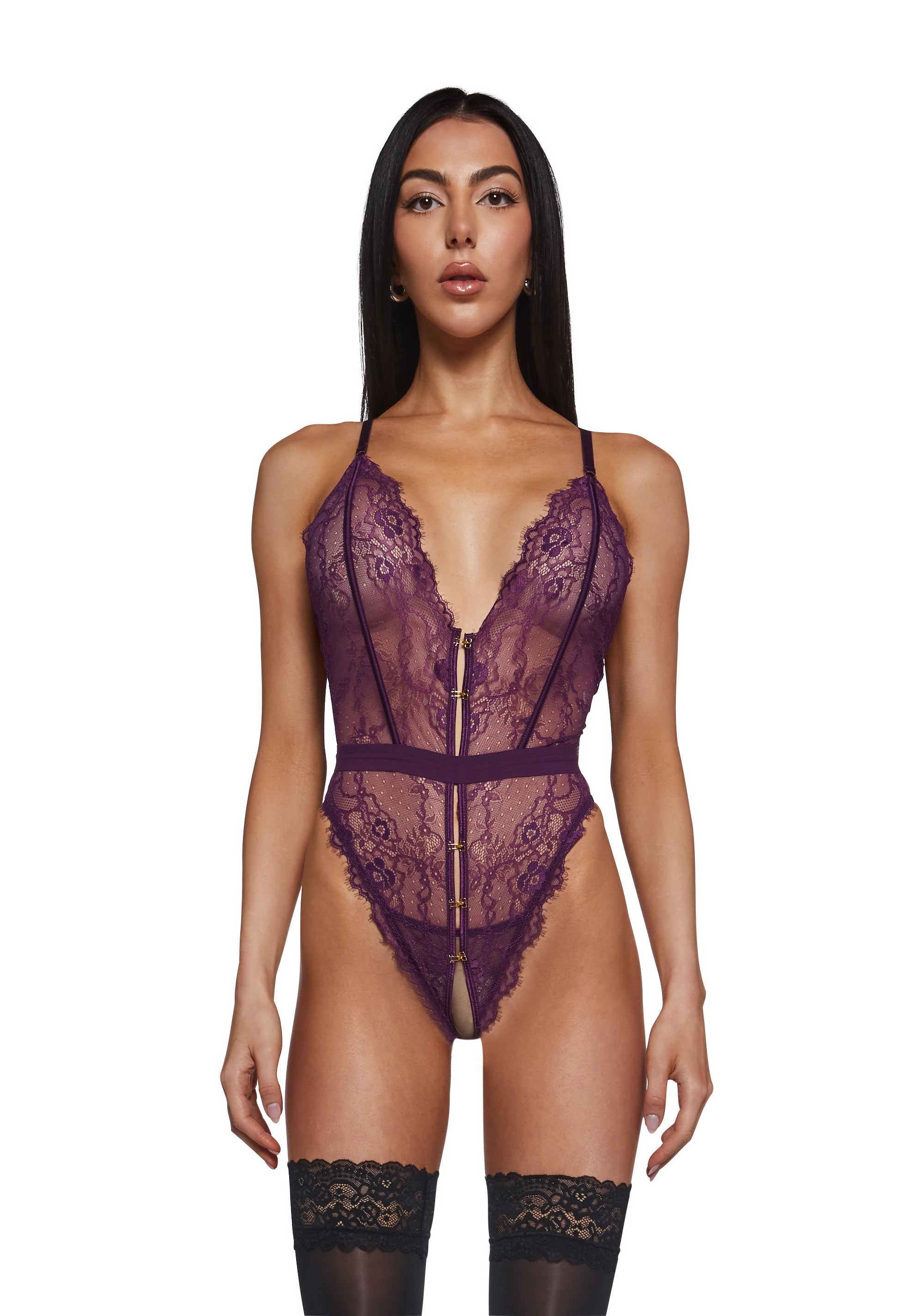 Roma Lace Fetish Teddy - Purple Dolls Kill Roma Lace Fetish Teddy - Purple Dolls Kill