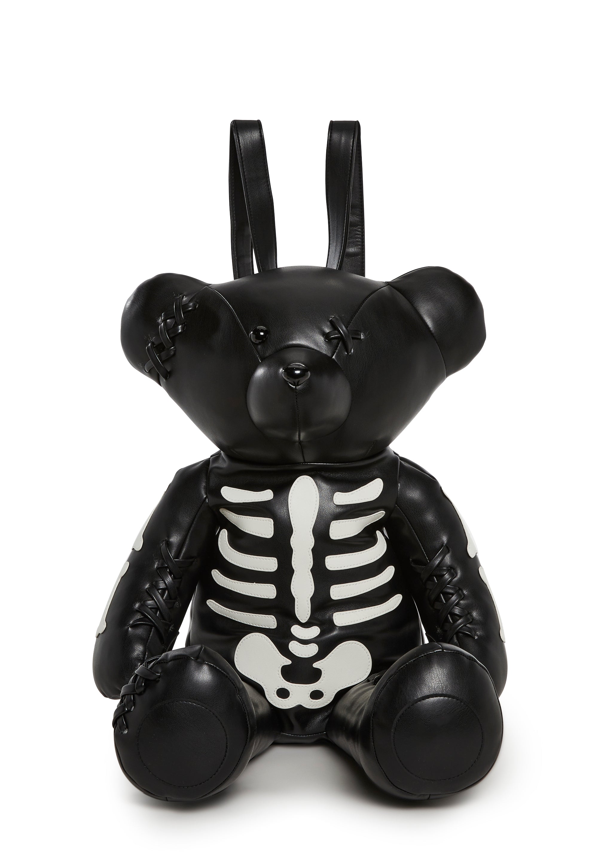 black leather teddy bear backpack Current Mood Vegan Leather Teddy Backpack