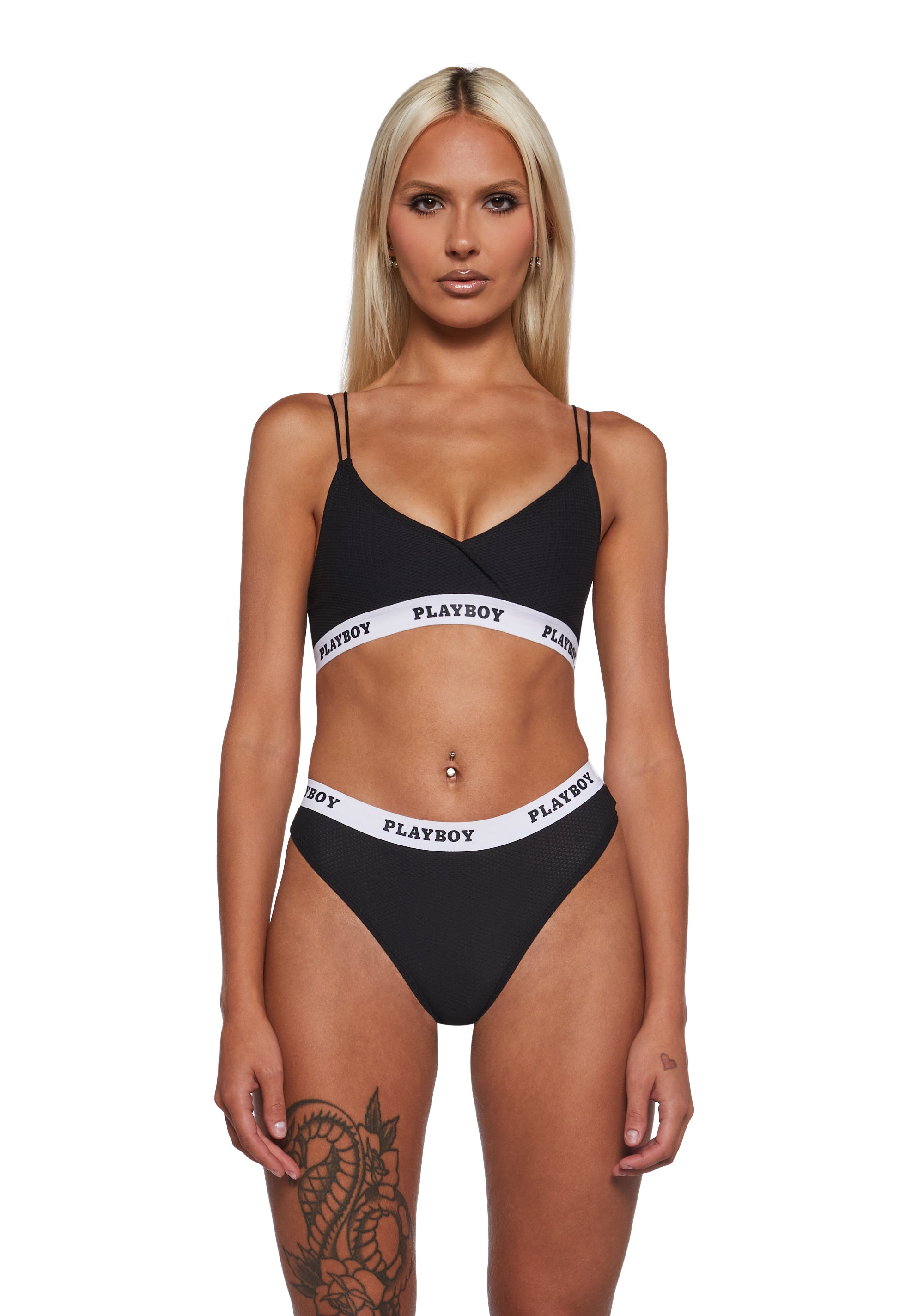 Womens Sexy Bra Top Playboy Lifestyle 2-Piece Set - Black Dolls Kill Womens Sexy Bra Top Playboy Lifestyle 2-Piece Set - Black Dolls Kill