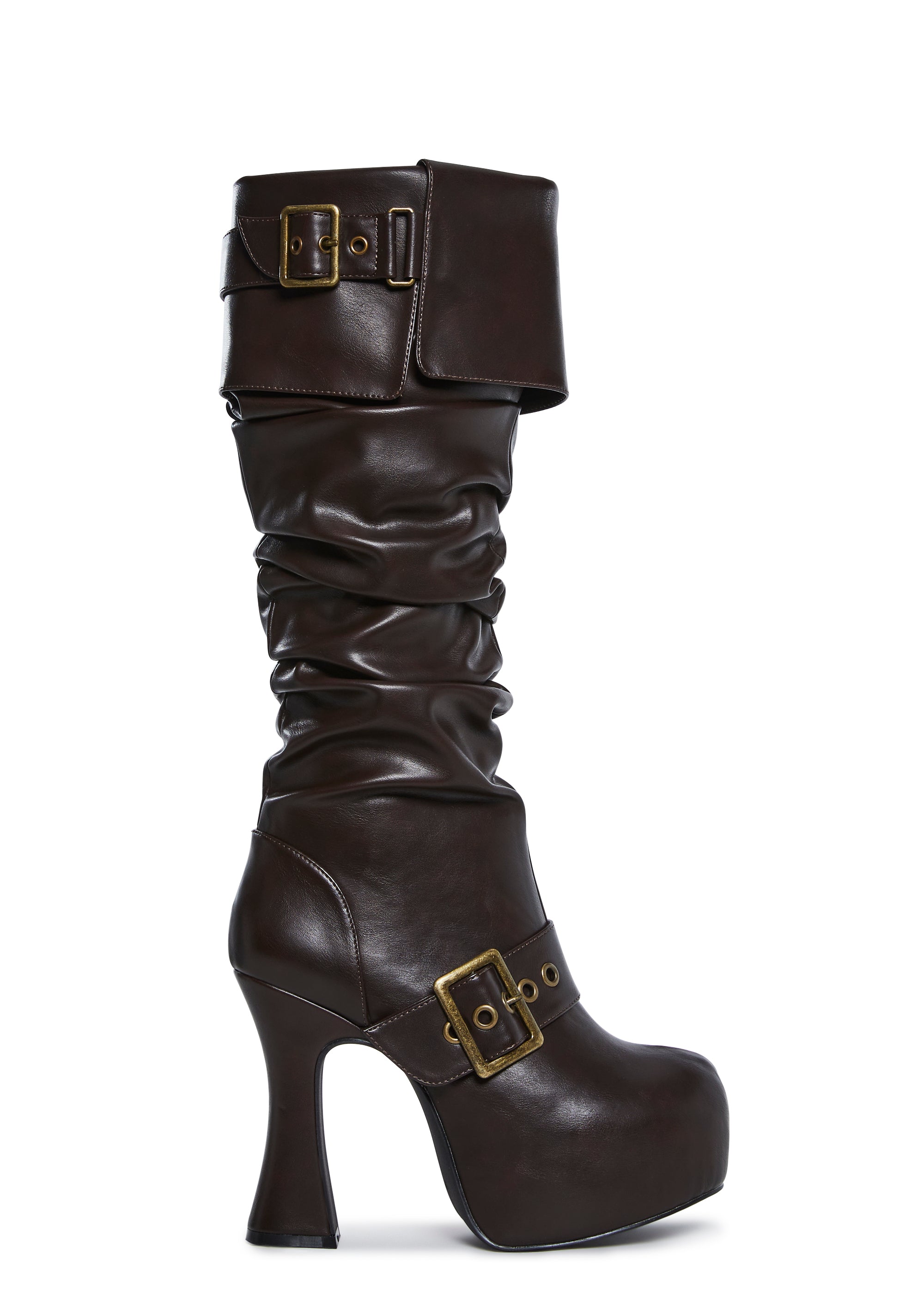 Womens Slouchy Pirate Ren Faire Boots Trickz N Treatz - Brown
