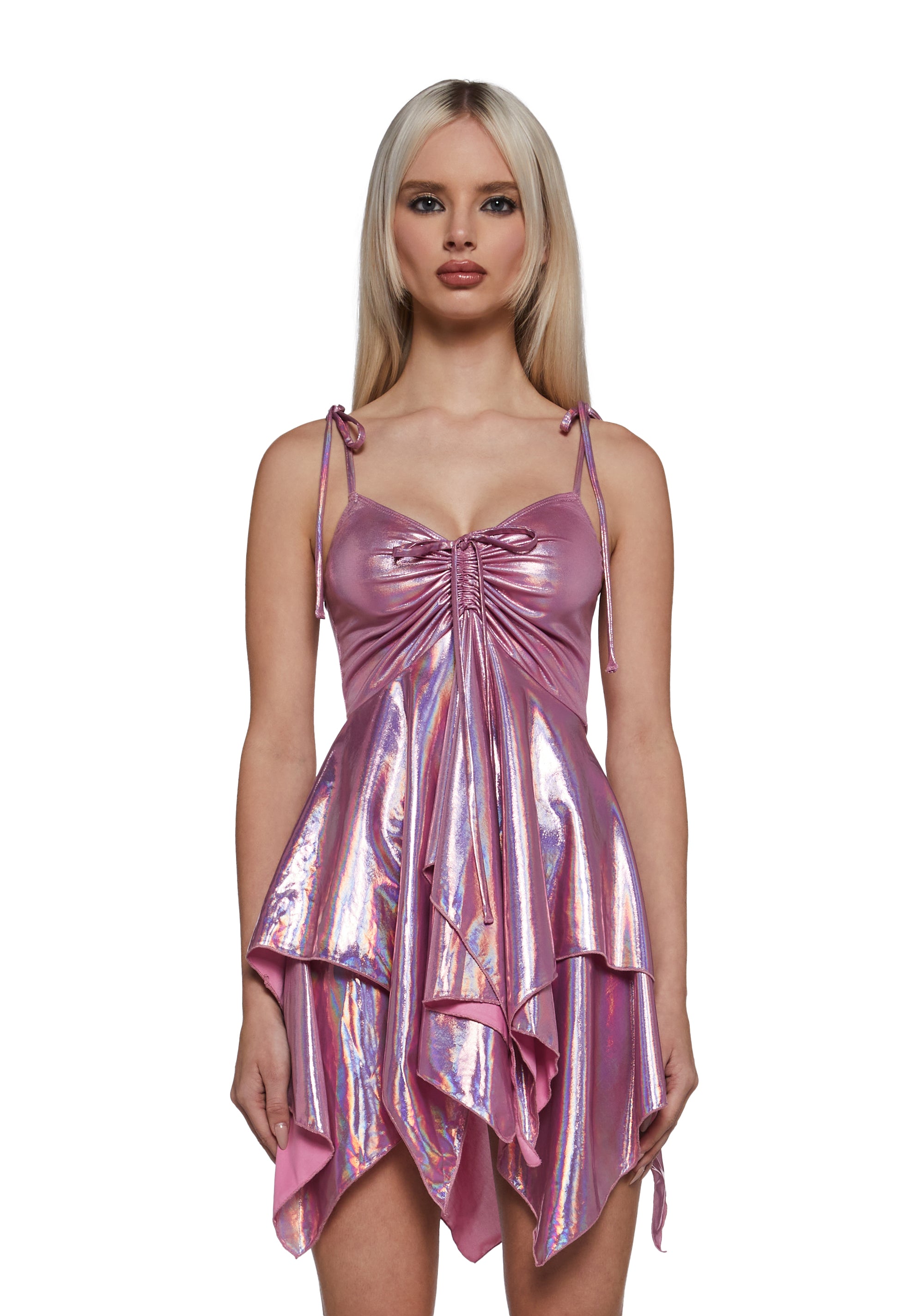 Club Exx Rave Fairycore Festival Fairy Metallic Holo Handkerchief Dress - Pink Dolls Kill Club Exx Rave Fairycore Festival Fairy Metallic Holo Handkerchief Dress - Pink Dolls Kill