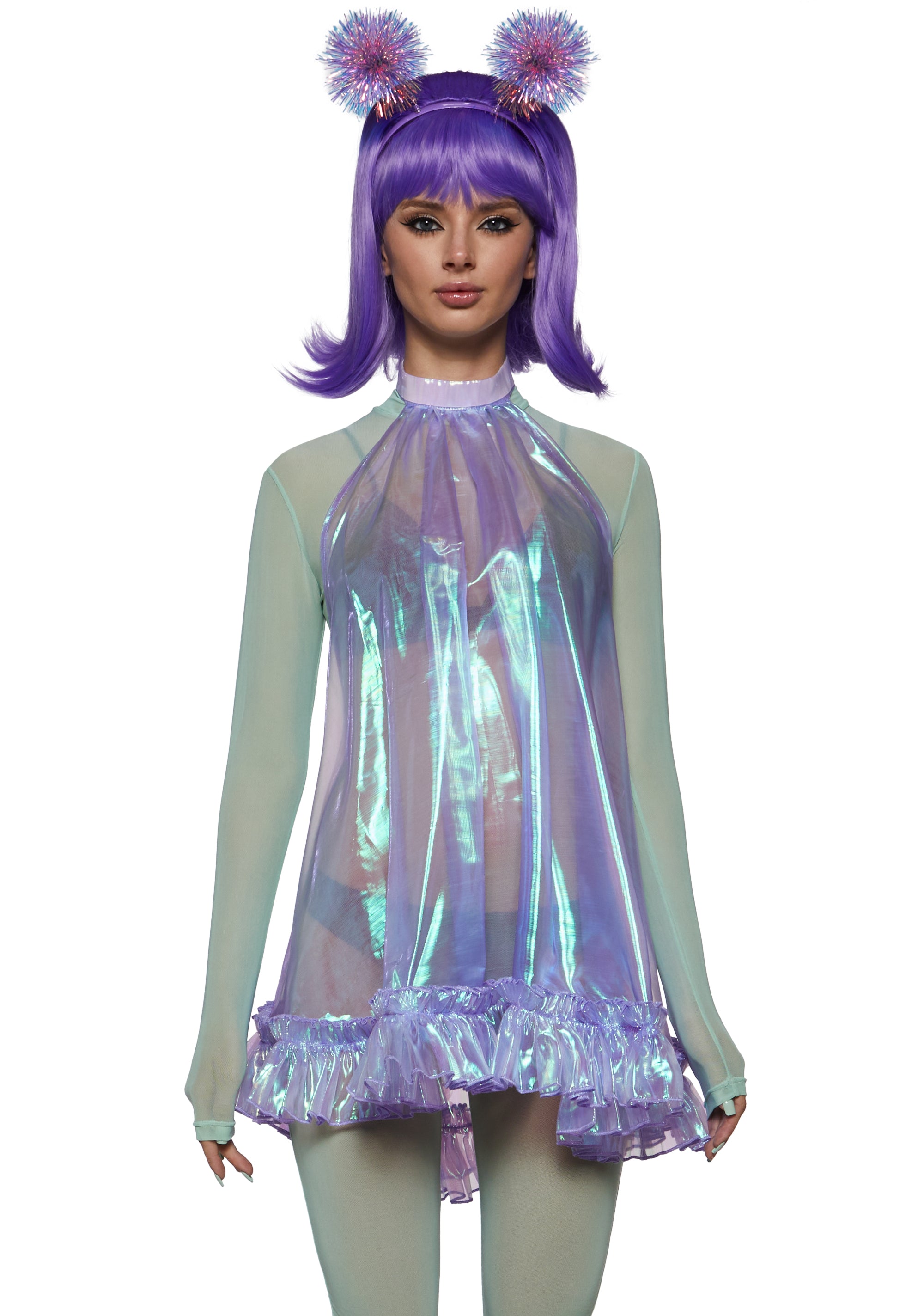 Retro Alien Girl Dress Halloween Costume