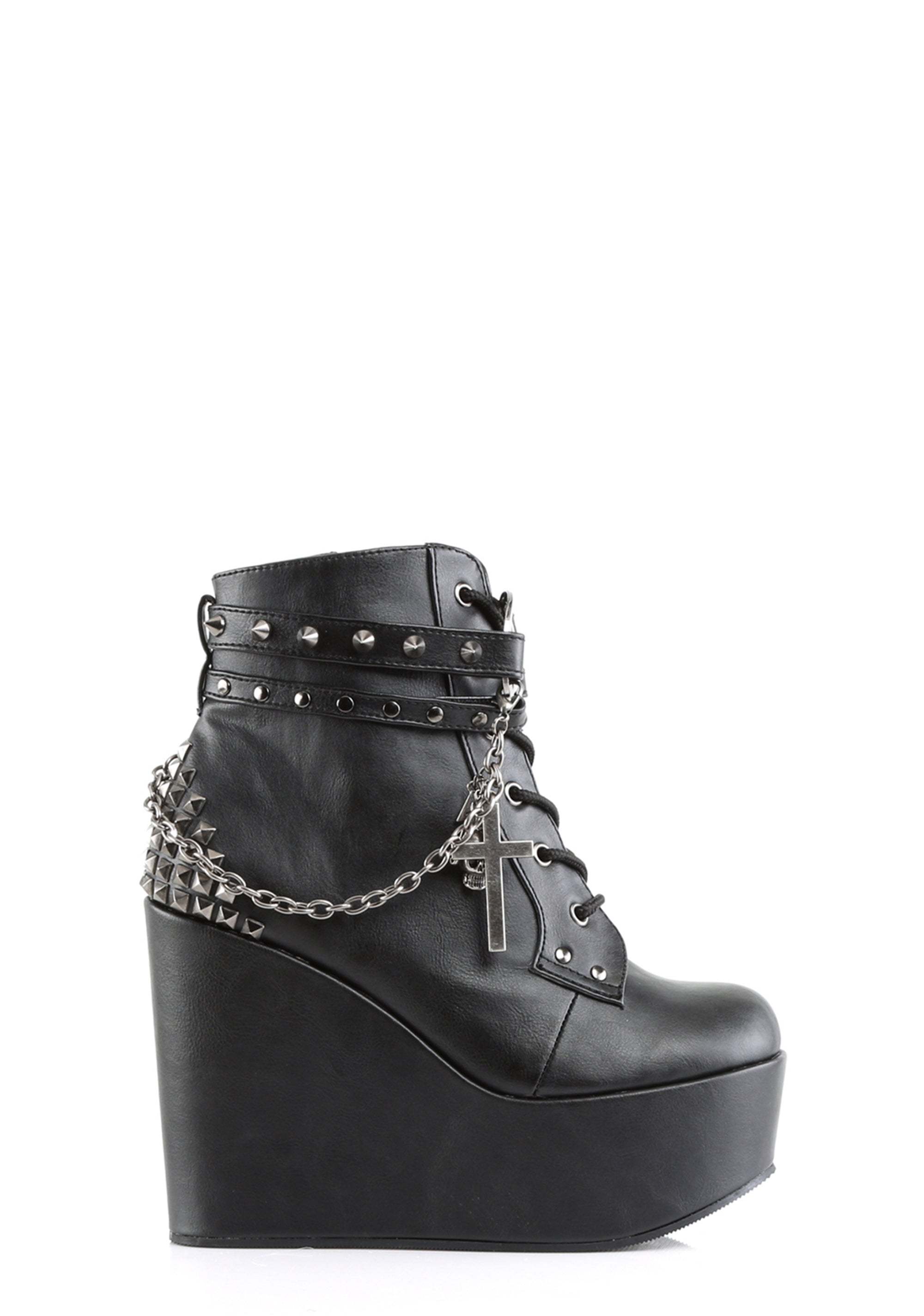 Poison-101 Platform Wedge Ankle Boots – Dolls Kill