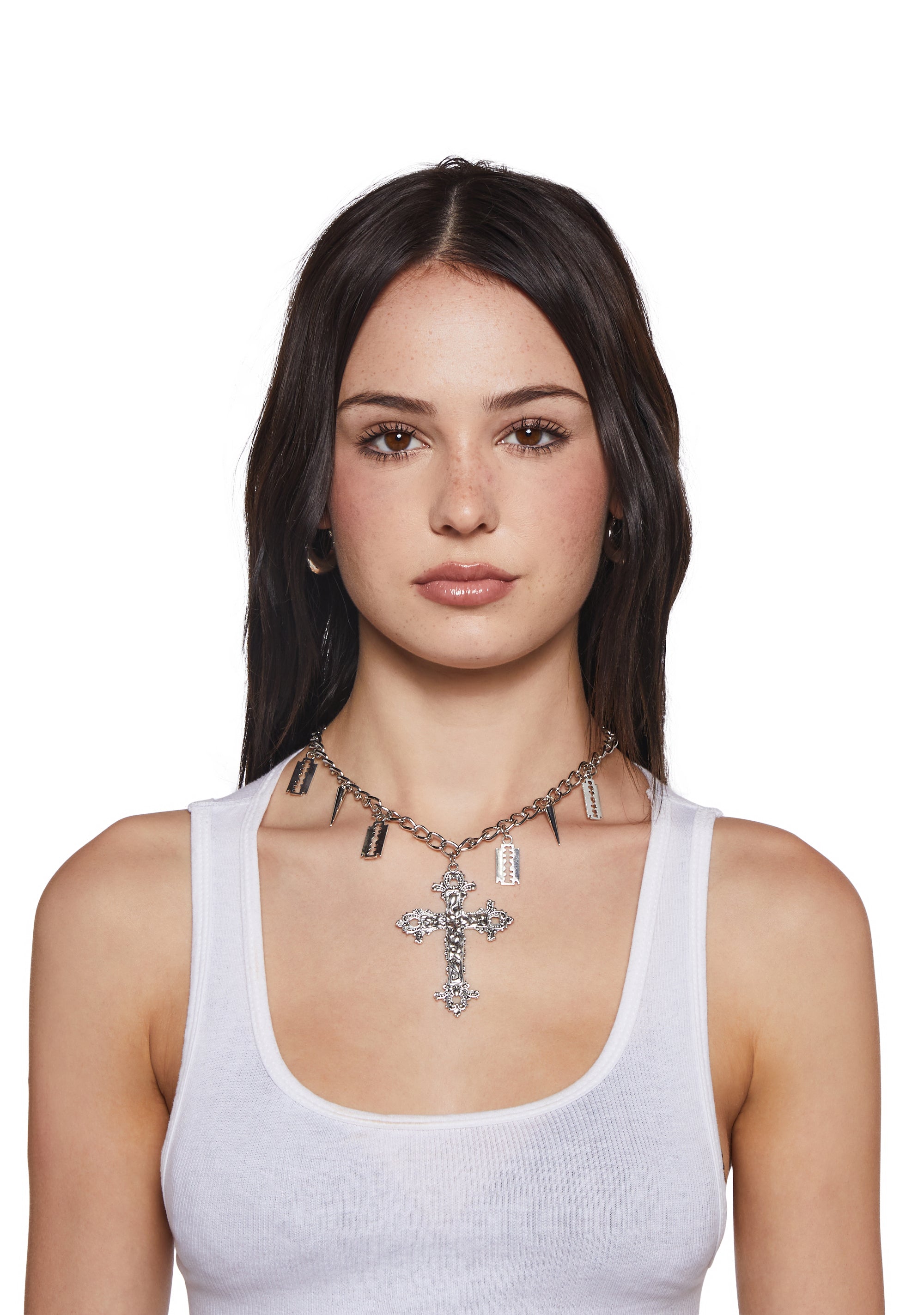 Goth Cross Necklace - alternate