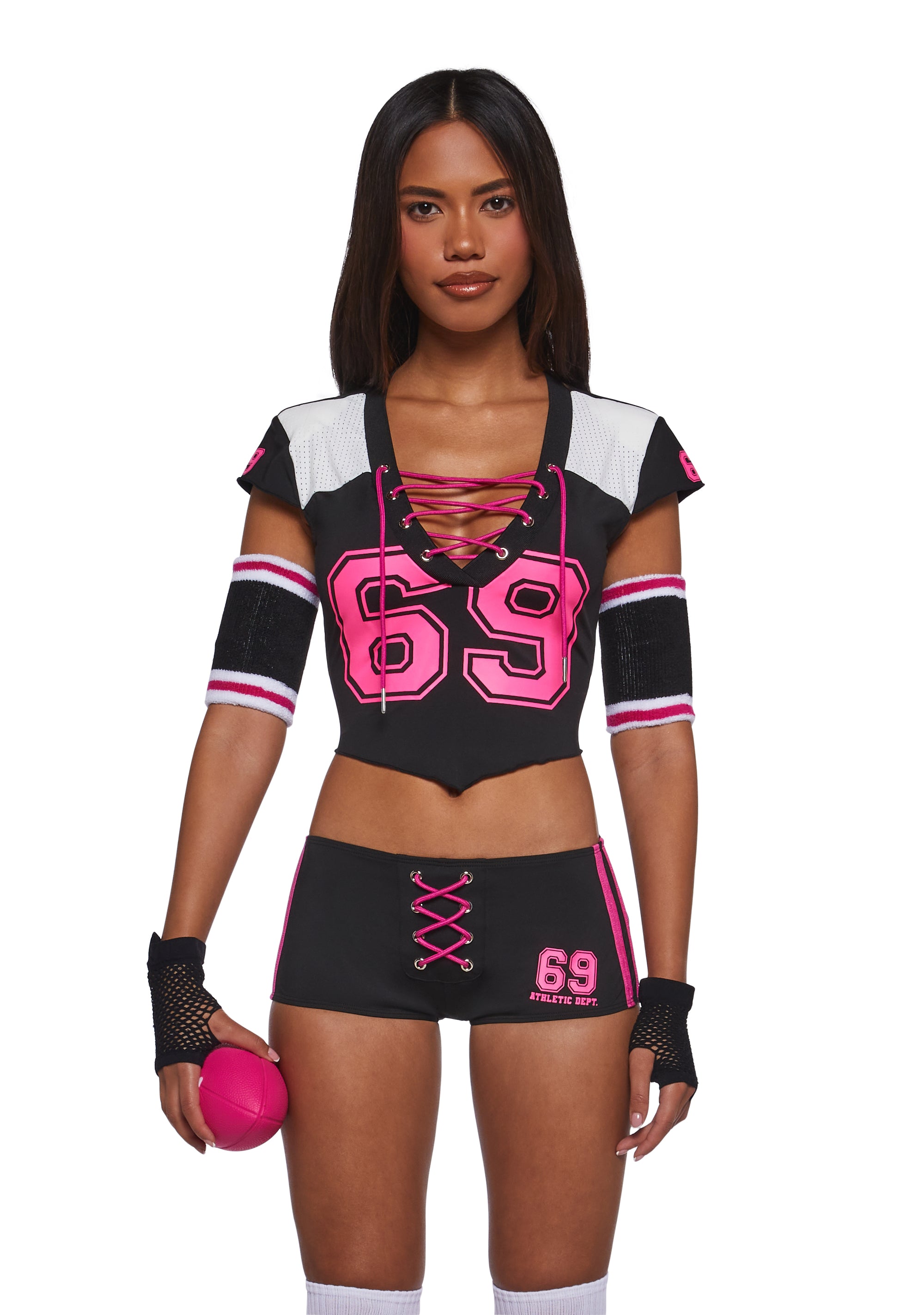 Y2K Sport Costume - BLK/PNK / MEDIUM | Adult | BLK/PNK Y2K Sport Costume - BLK/PNK / MEDIUM | Adult | BLK/PNK
