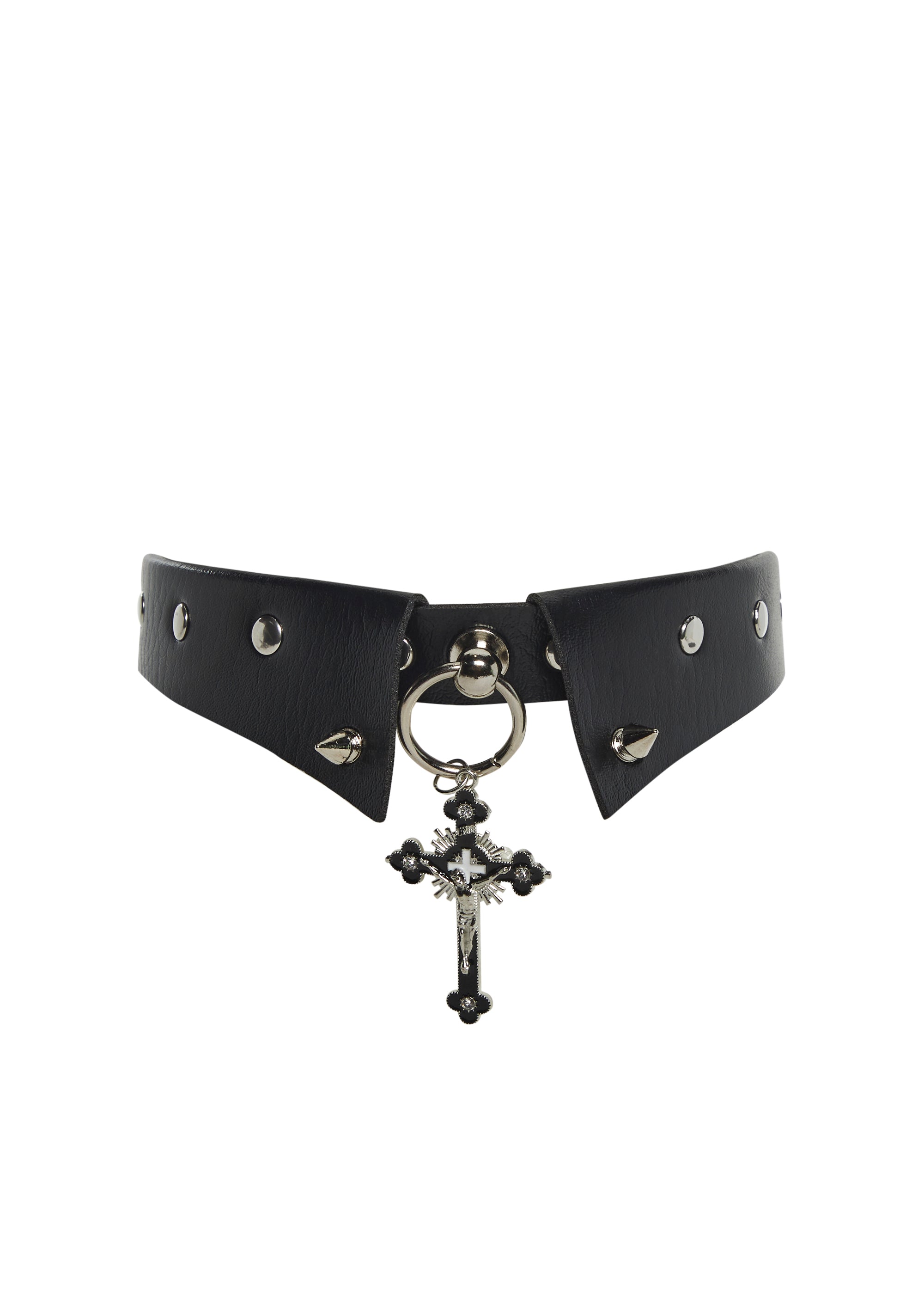 Choker Collar With Cross