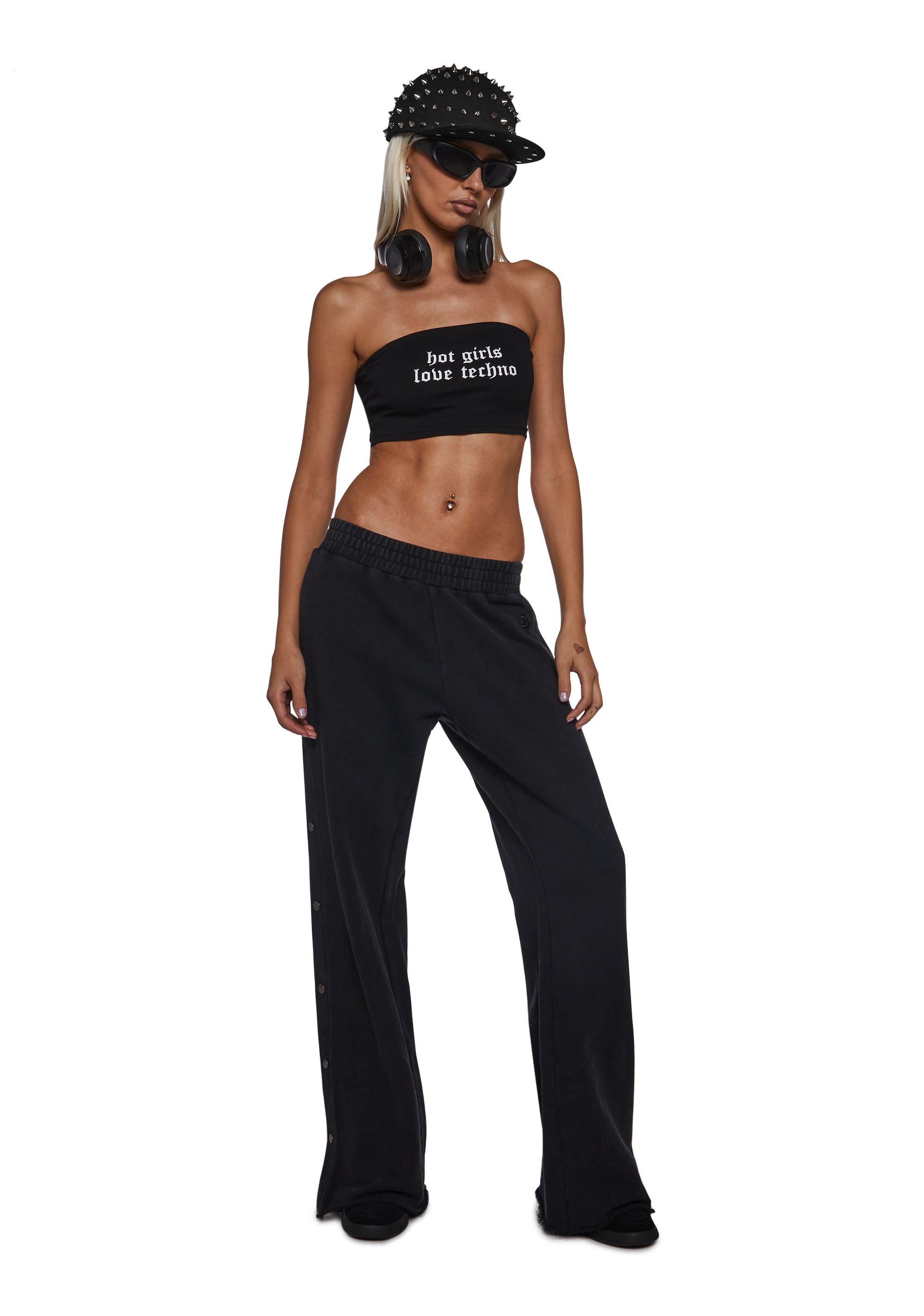 Ego Washed Boyfriend Sweatpants - Black - alternate