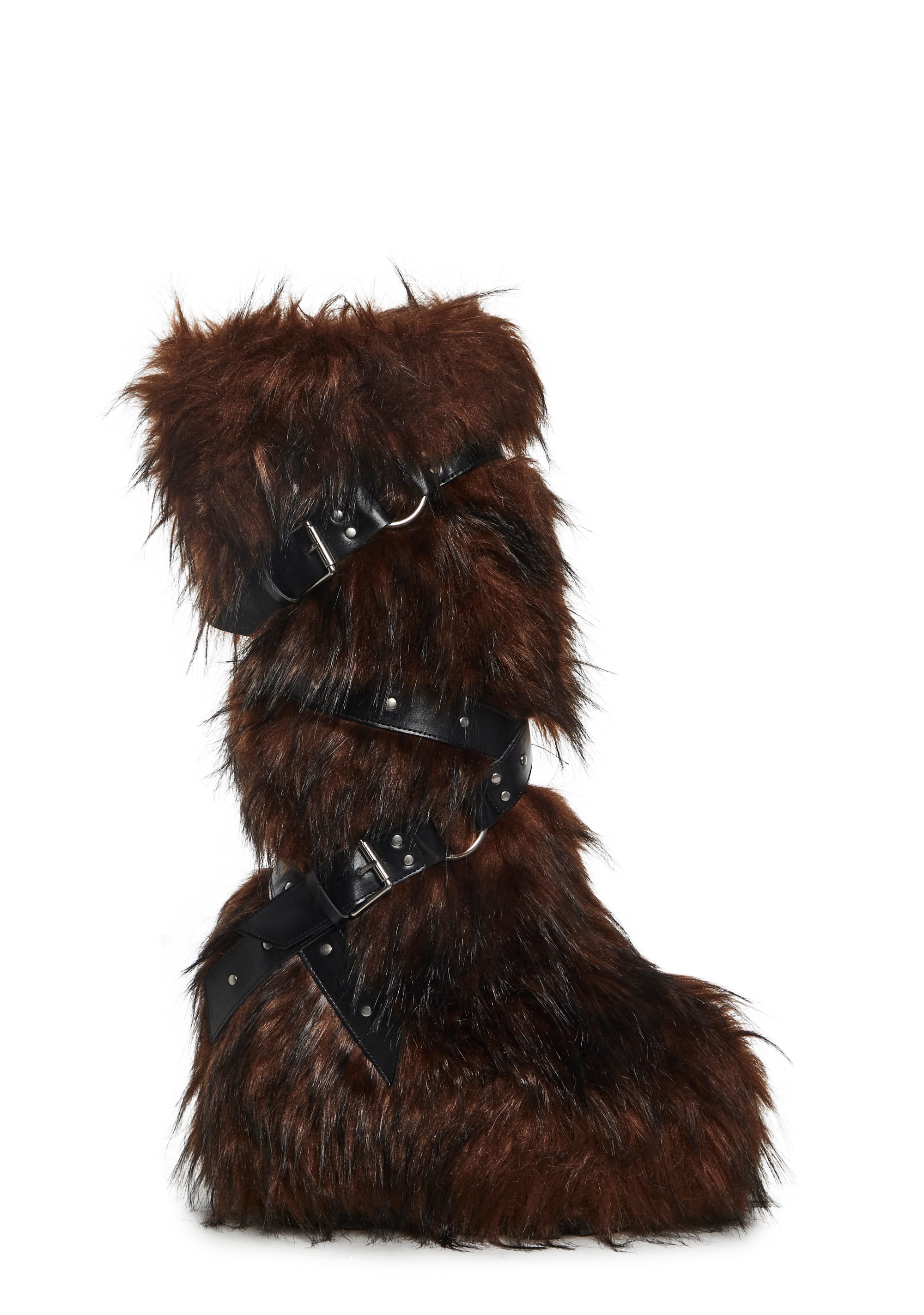 Wild Instincts Faux Fur Boots - Chocolate