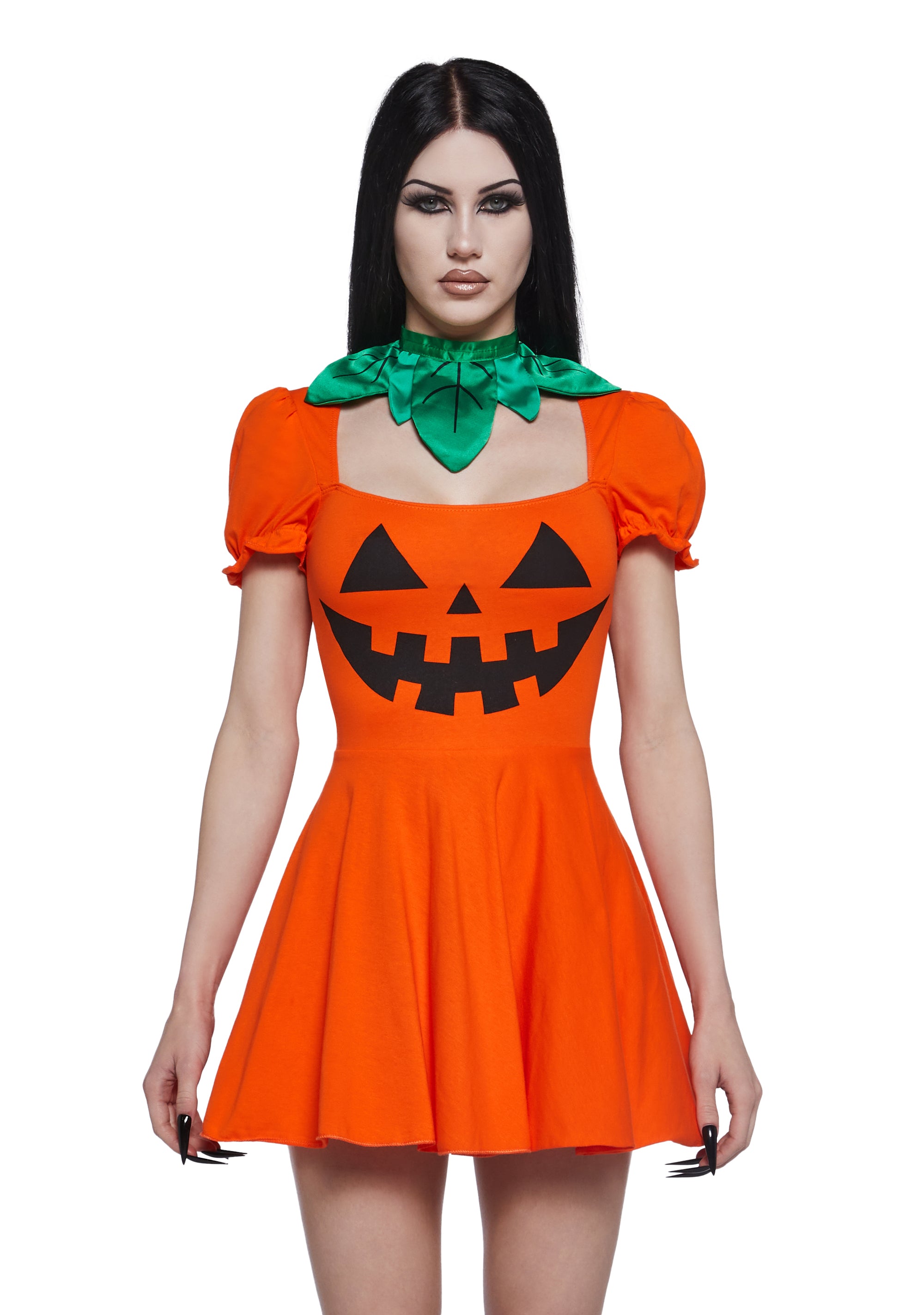 Happy Pumpkin Mini Dress - ORANGE / SMALL Happy Pumpkin Mini Dress - ORANGE / SMALL