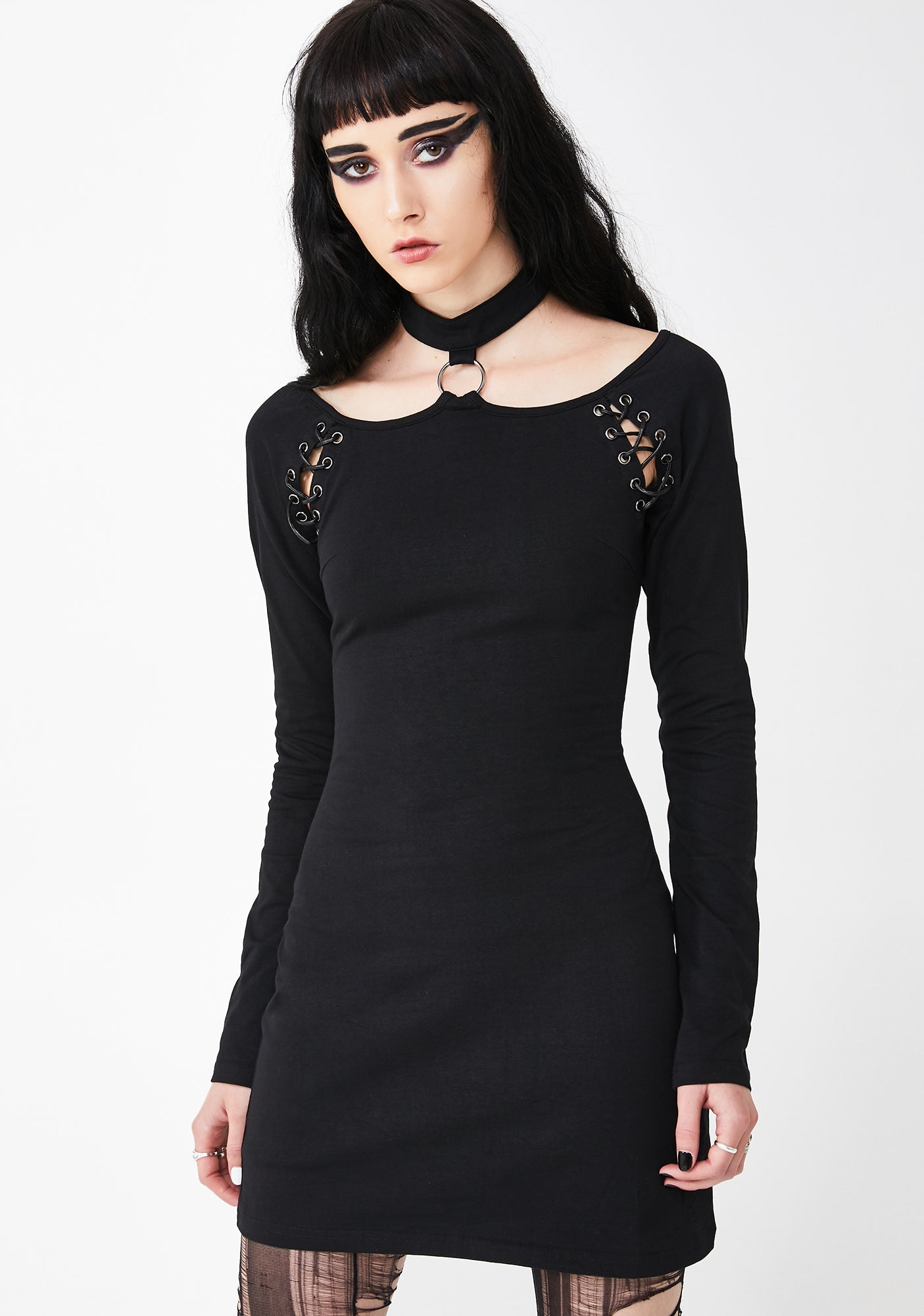 Punk Over Long Sleeve Dress
