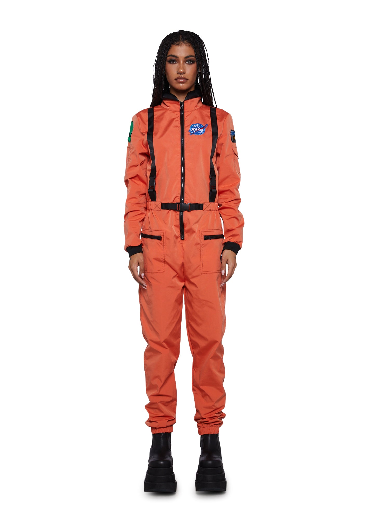 Orange NASA Spacesuit Jumpsuit Costume – Dolls Kill
