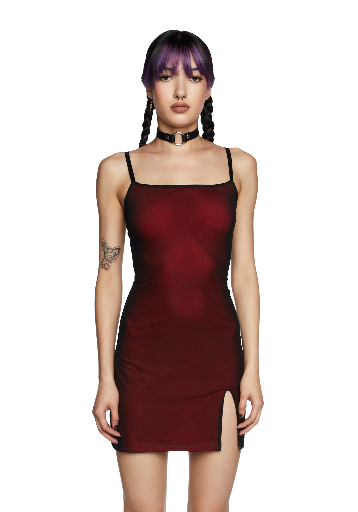 Current Mood Mesh Mini Slip Dress - Red Dolls Kill Current Mood Mesh Mini Slip Dress - Red Dolls Kill