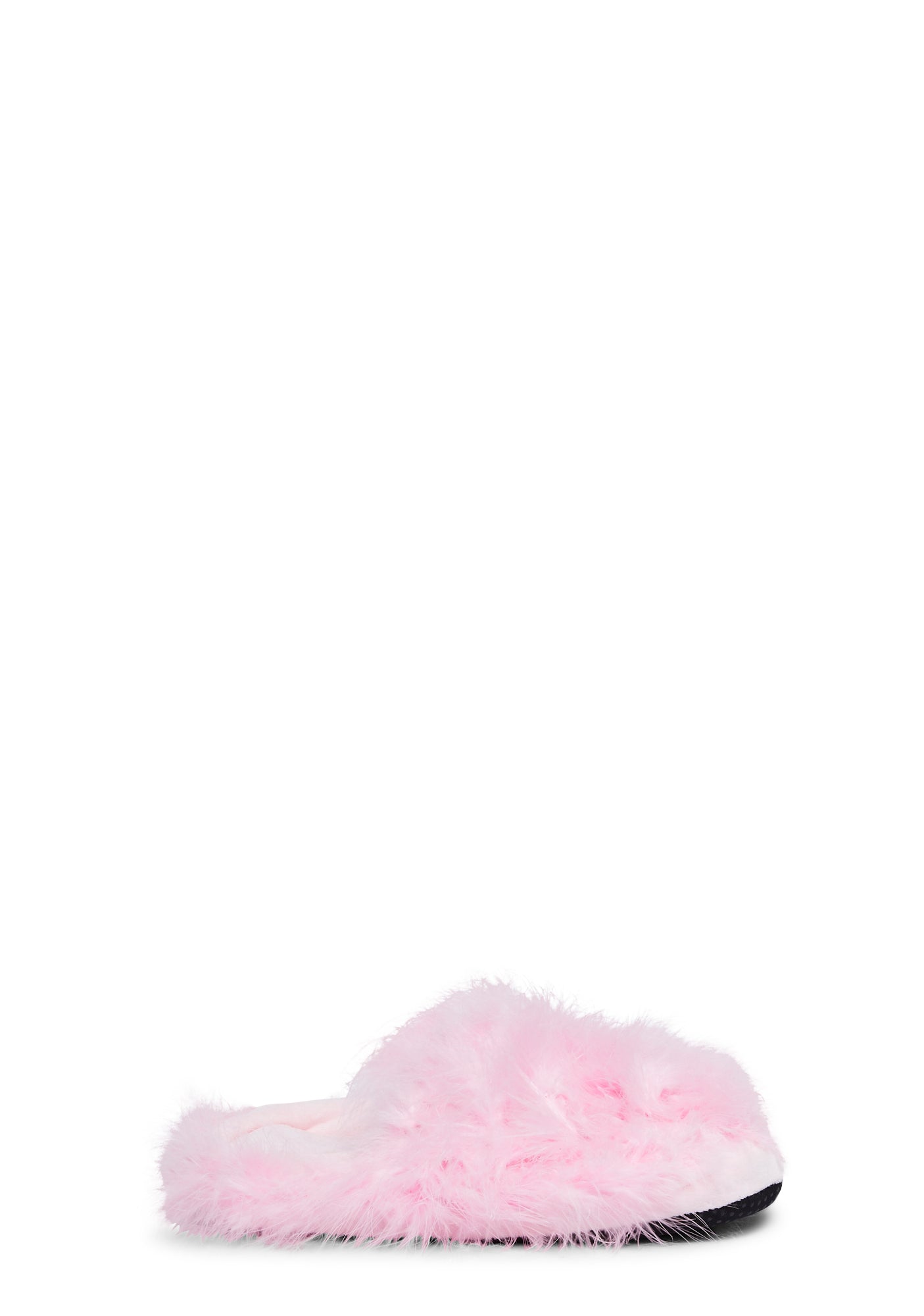 White marabou slippers on sale