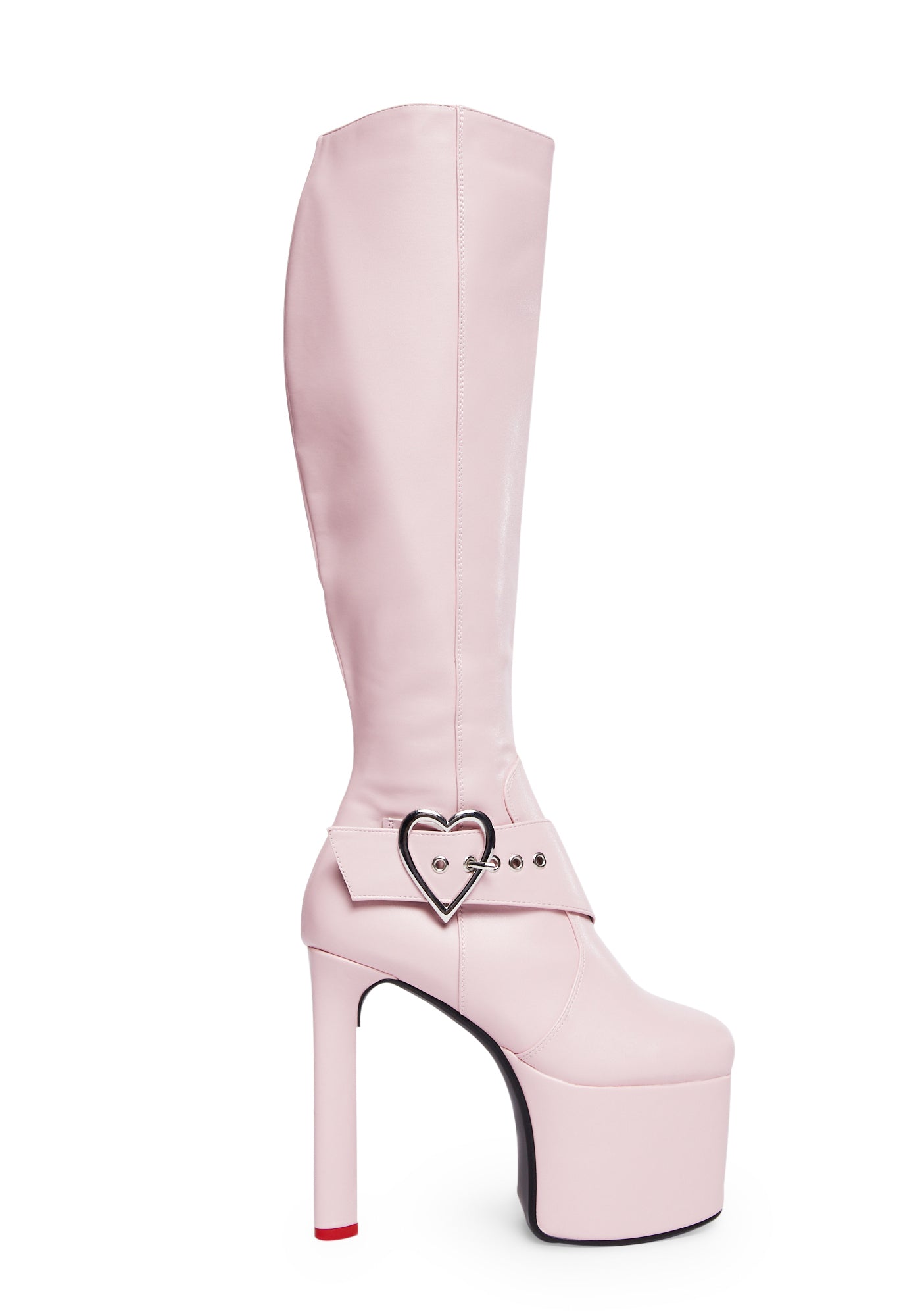 Lamoda Thigh High Pink Boots Lamoda Sweet Talker Pink PU Platform