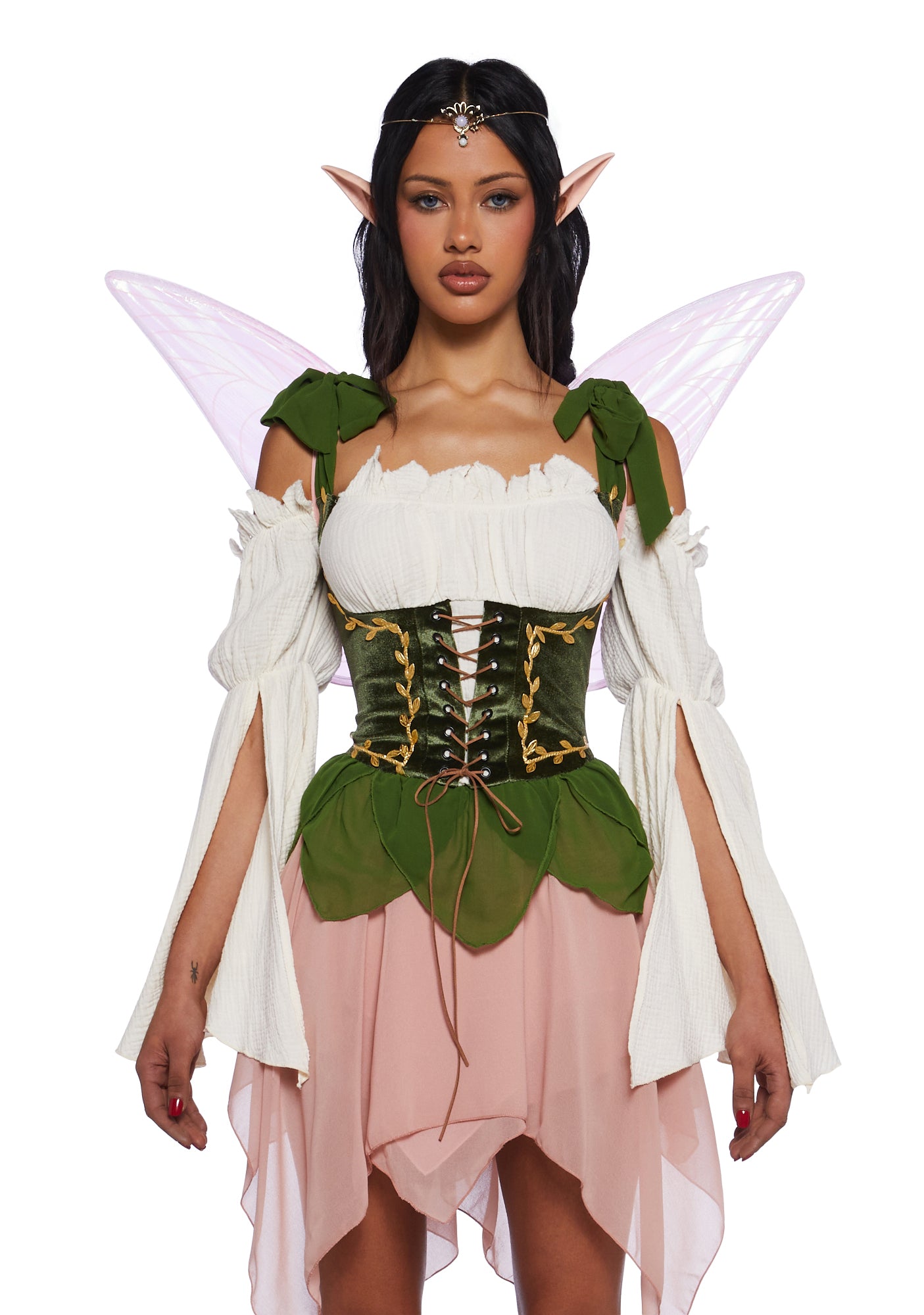 Medieval Renaissance Ren Faire Fairy Sexy Womens Halloween Costume Pixie Sprite Costume Set Multi Dolls Kill