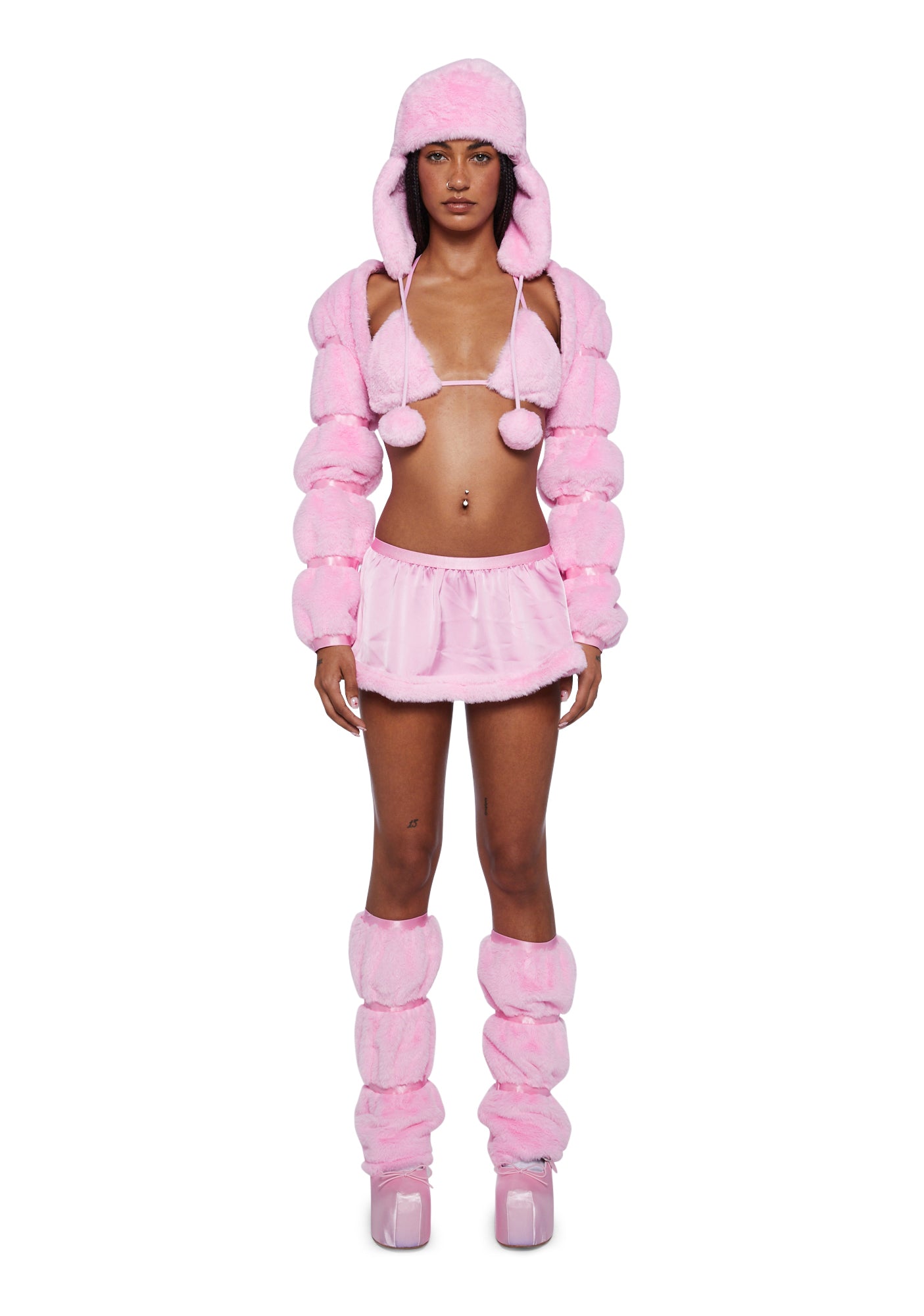 Abominable Doll Costume Set PINK / X-LARGE Abominable Doll Costume Set PINK / X-LARGE