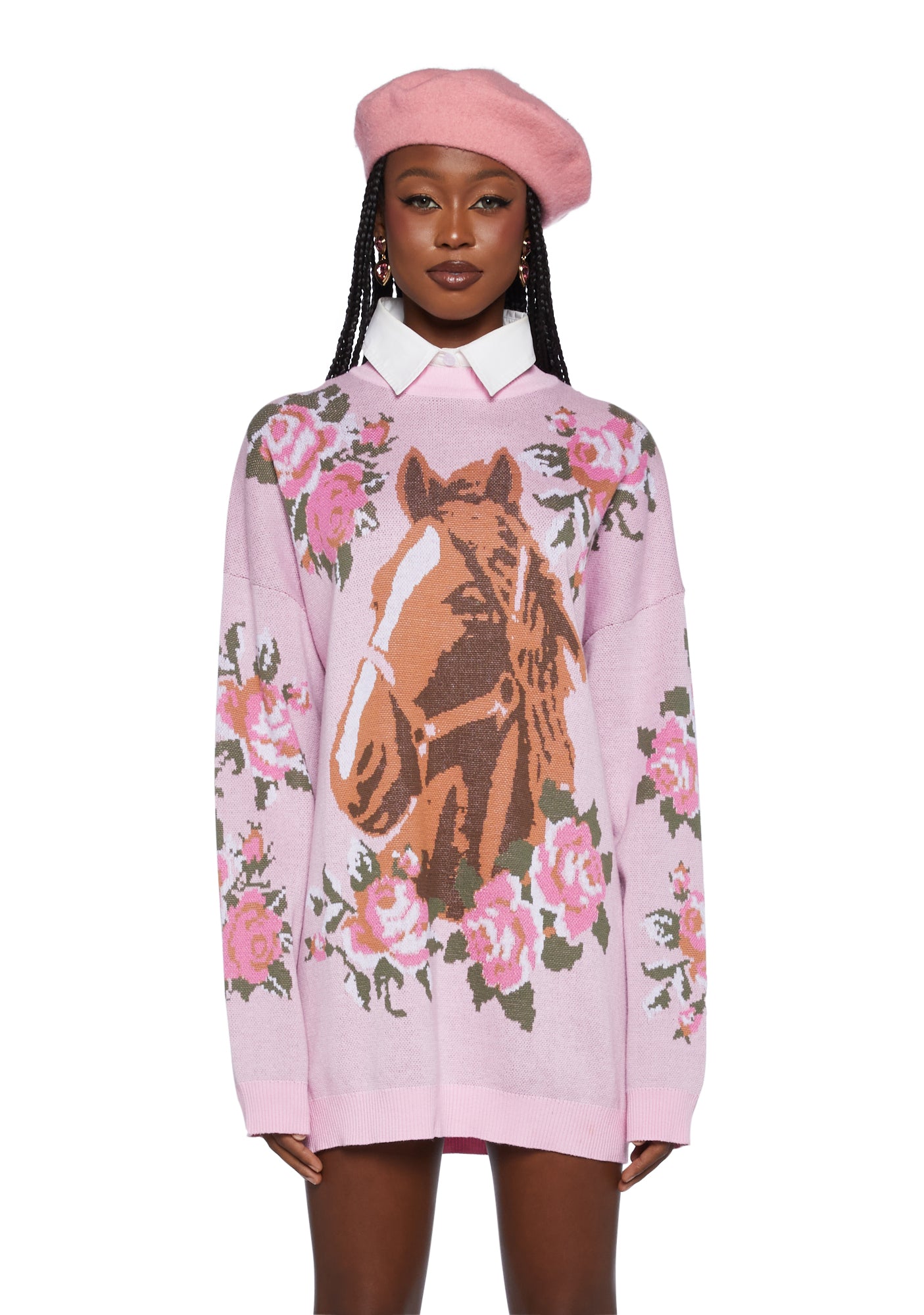 Pink Horseshoe Sweater main image 1