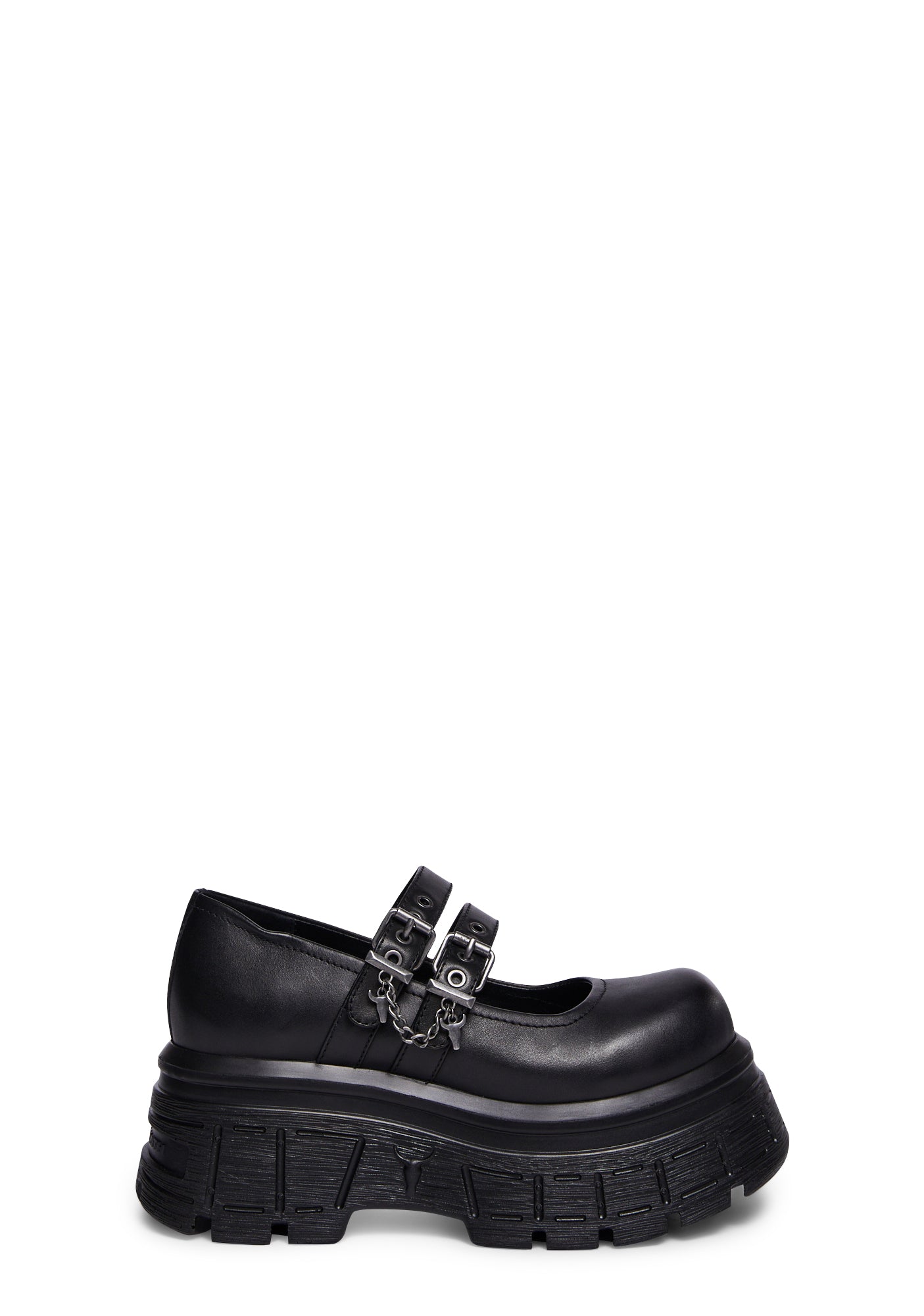 Windsor Smith Double Strap Platform Chain Mary Janes Black Dolls Kill