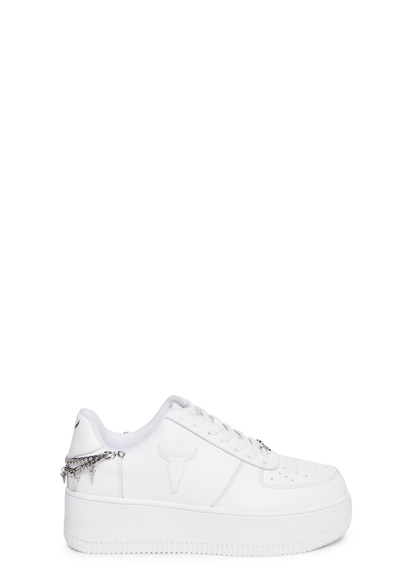 Windsor Smith Layered Chain Platform Sneakers White Dolls Kill